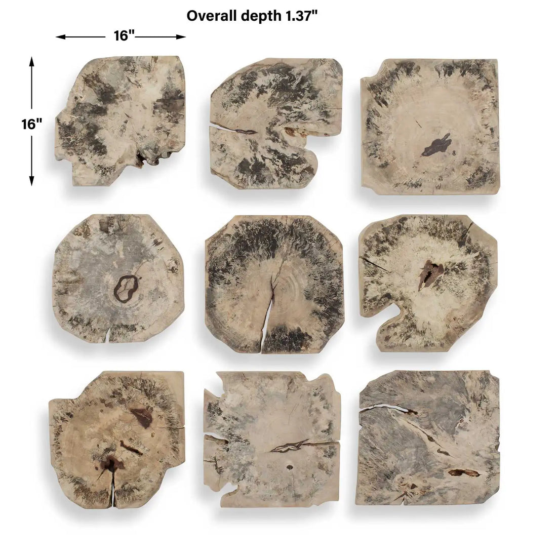 UTTERMOST Bahati Bleached Wall Decor Set Of 9 - Decorative Accents