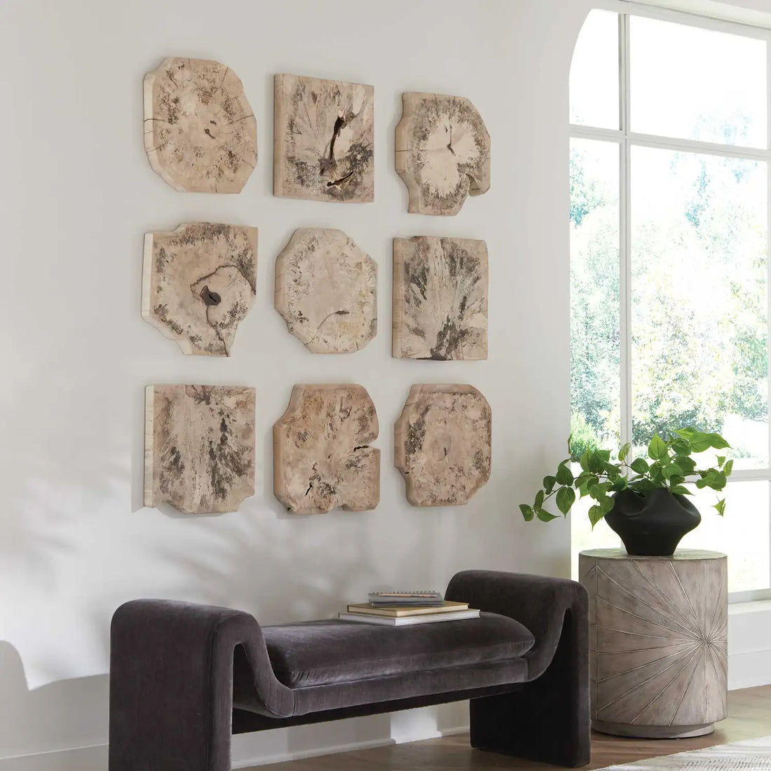 UTTERMOST Bahati Bleached Wall Decor Set Of 9 - Decorative Accents
