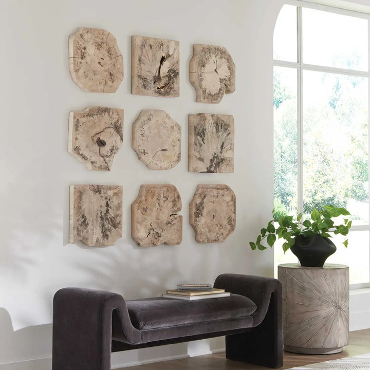 UTTERMOST Bahati Bleached Wall Decor Set Of 9 - Decorative Accents