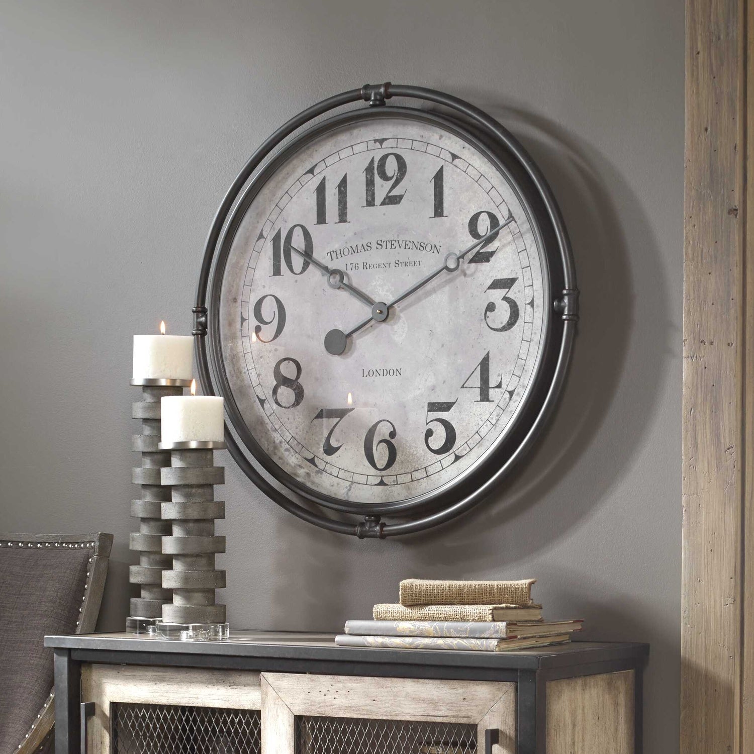 UTTERMOST NAKUL INDUSTRIAL WALL CLOCK - Decorative Accents