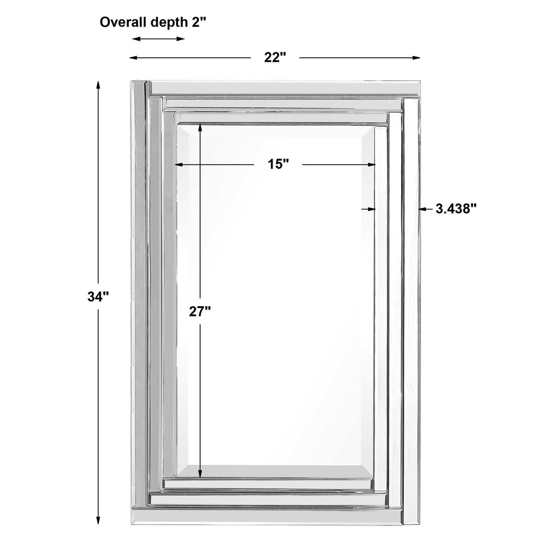 UTTERMOST ALANNA FRAMELESS VANITY MIRROR - Mirrors