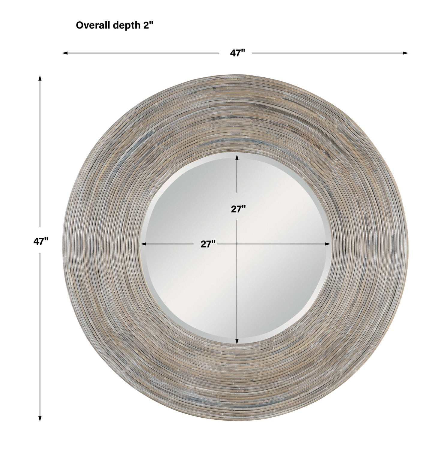 UTTERMOST VORTEX WASHED MIRROR - Mirrors