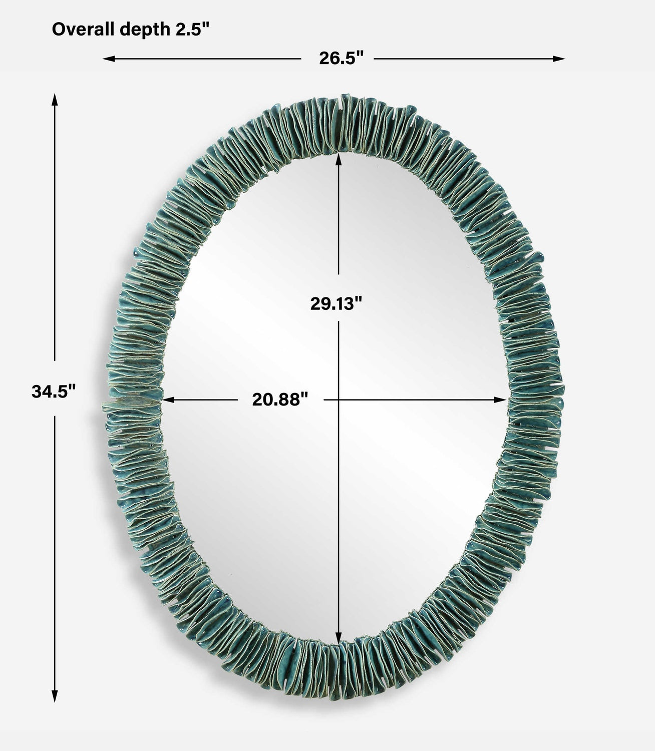 UTTERMOST BONAIRE OVAL MIRROR - Mirrors