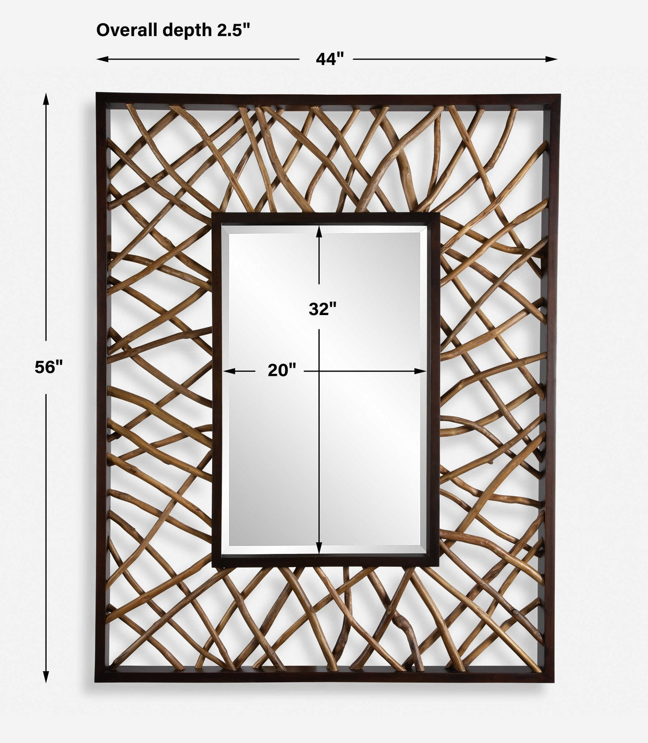 UTTERMOST MAZE RECTANGLE MIRROR - Mirrors
