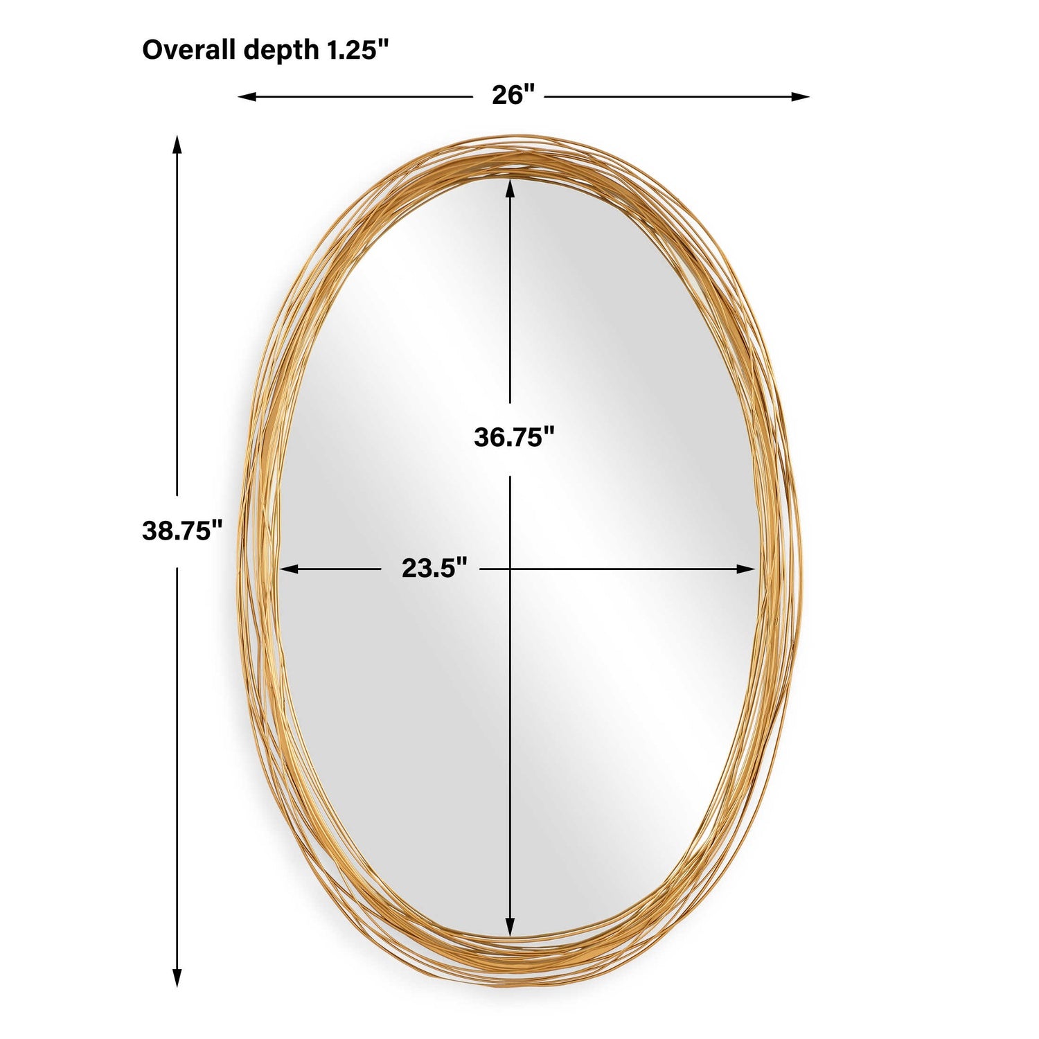 UTTERMOST Gillian Oval Mirror - Mirrors
