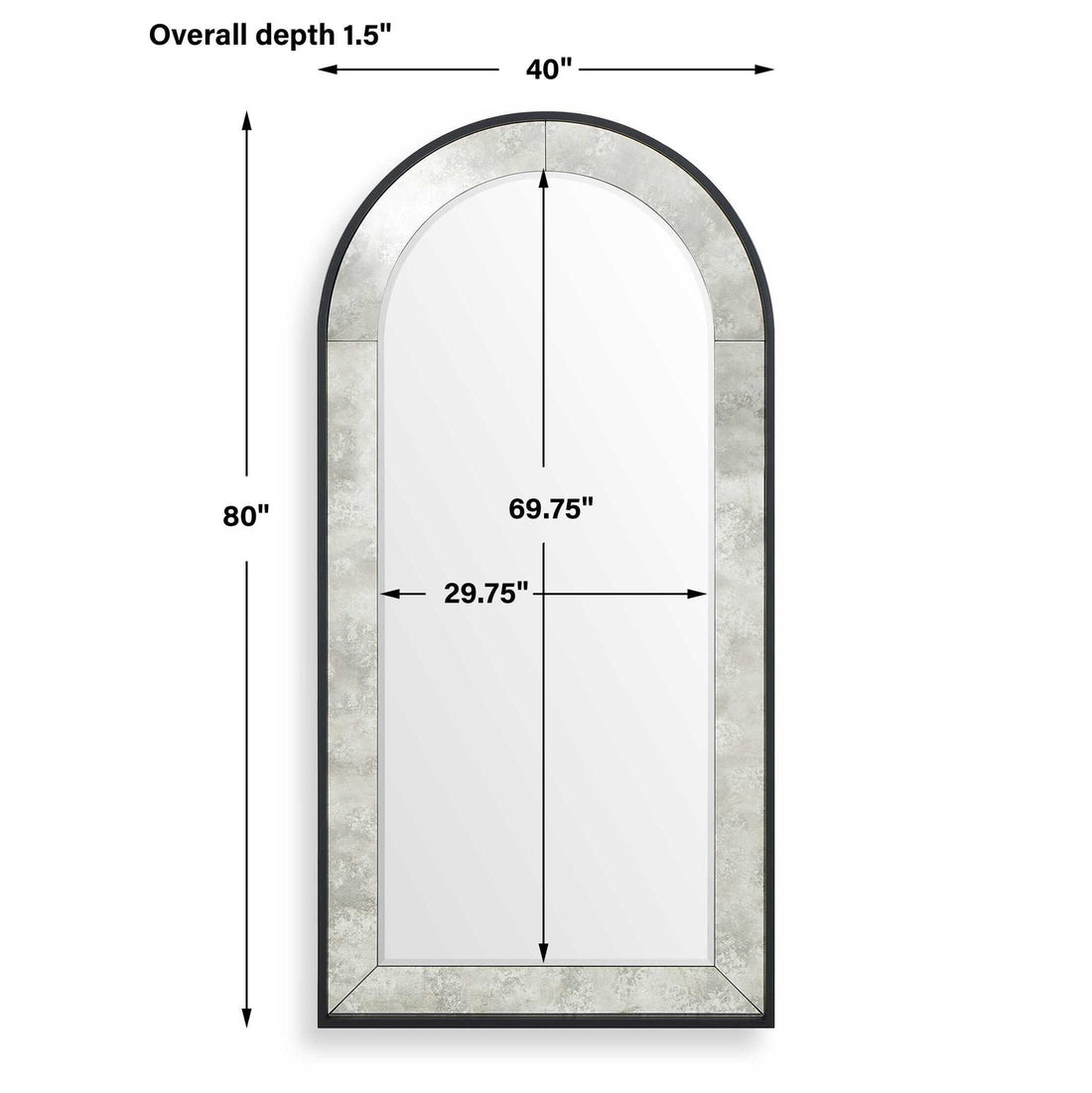UTTERMOST MARLOWE ANTIQUE ARCH MIRROR - Mirrors