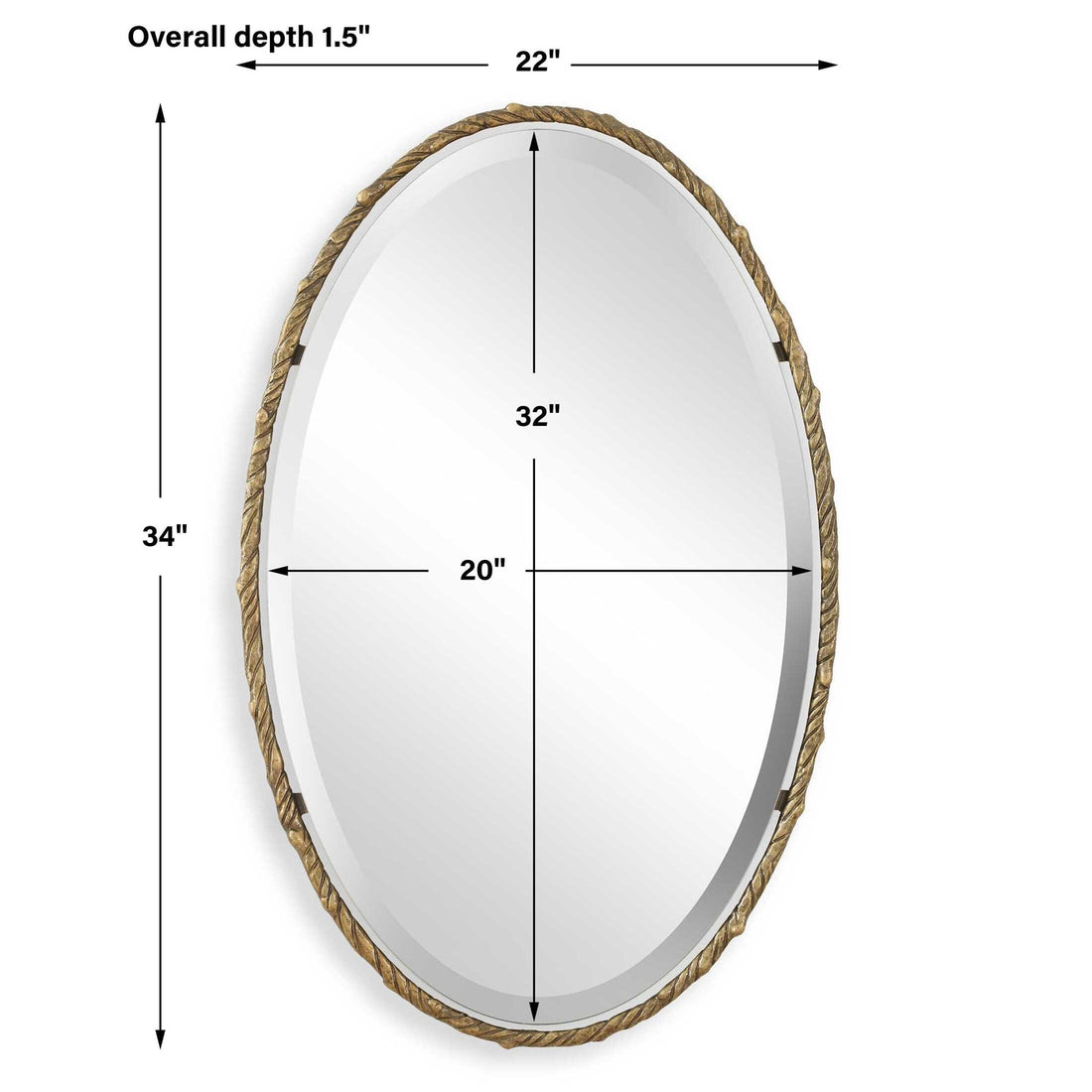 UTTERMOST TWISTED BRANCH OVAL MIRROR - Mirrors