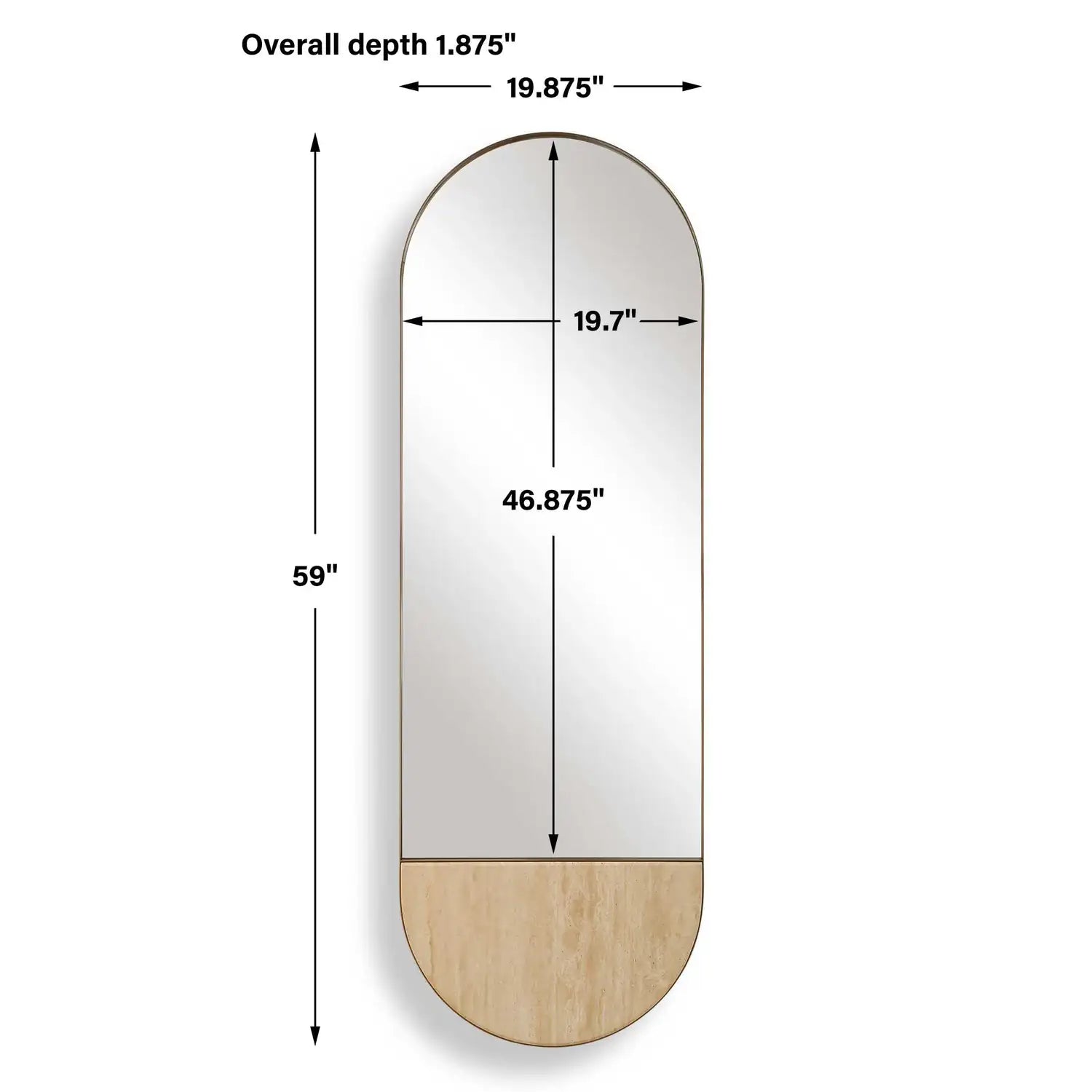 UTTERMOST Russo Travertine Oval Mirror - Mirrors