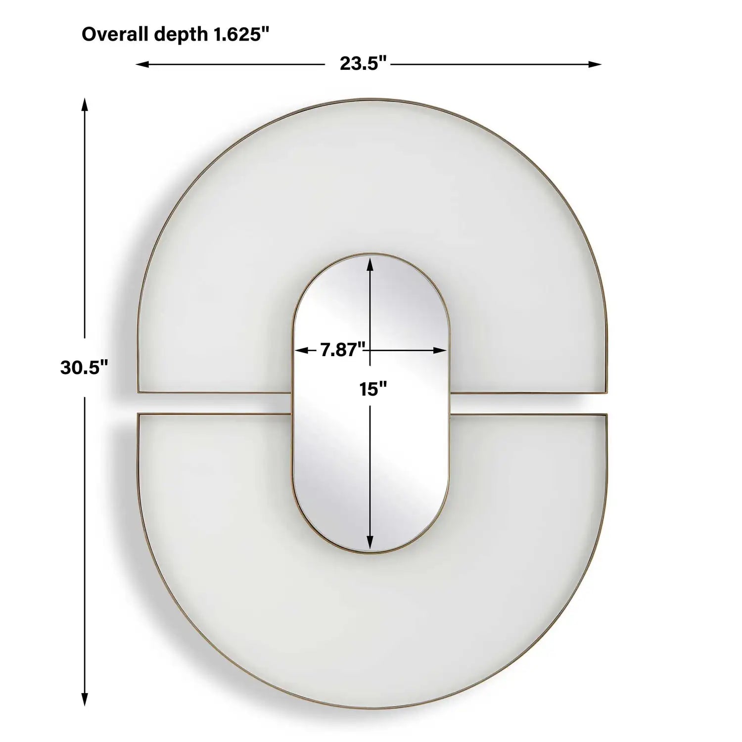 UTTERMOST Encase Modern Oval Mirror - Mirrors