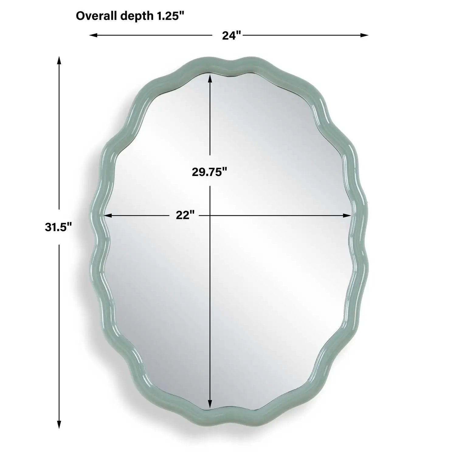 UTTERMOST Isly Robin's Egg Oval Mirror - Mirrors