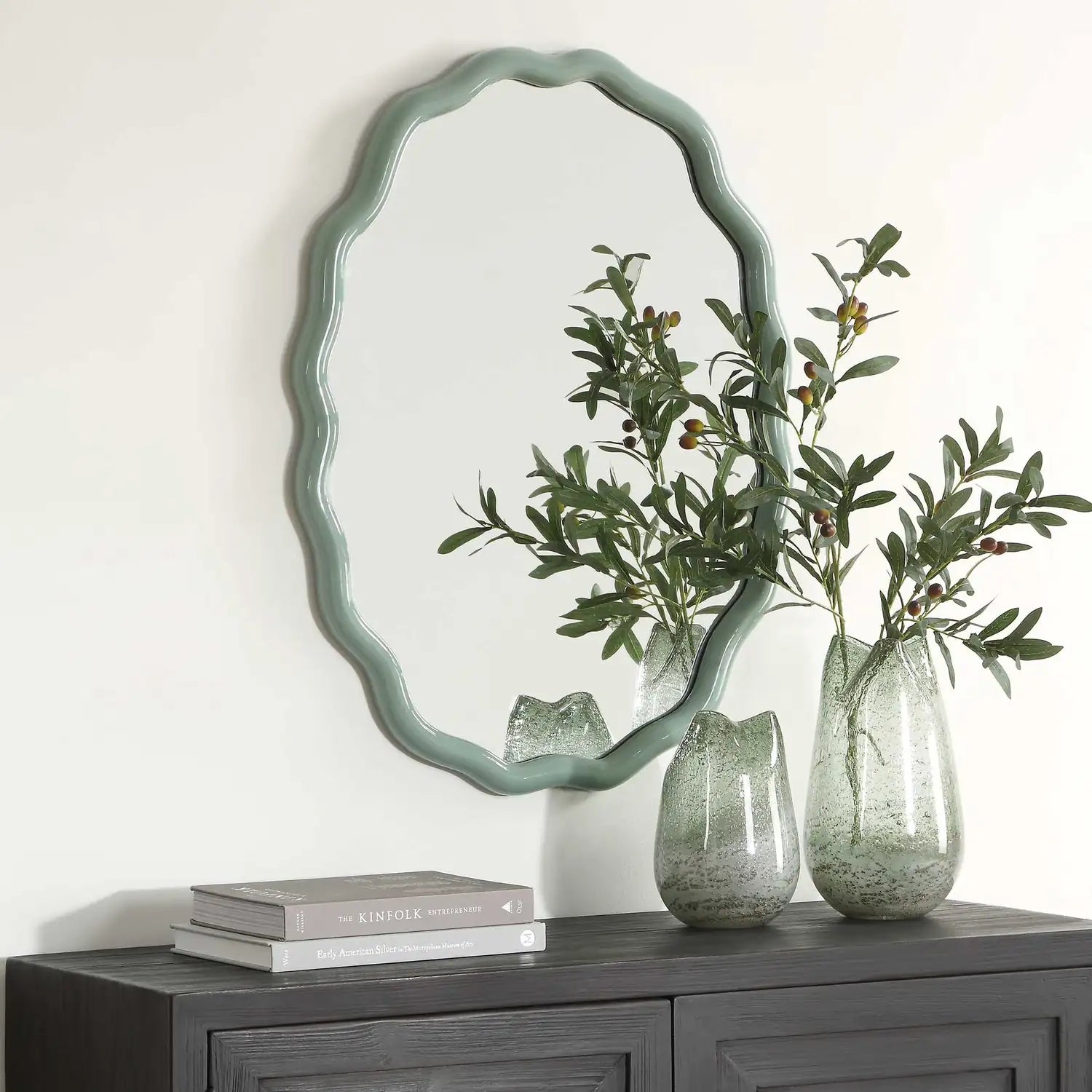 UTTERMOST Isly Robin's Egg Oval Mirror - Mirrors