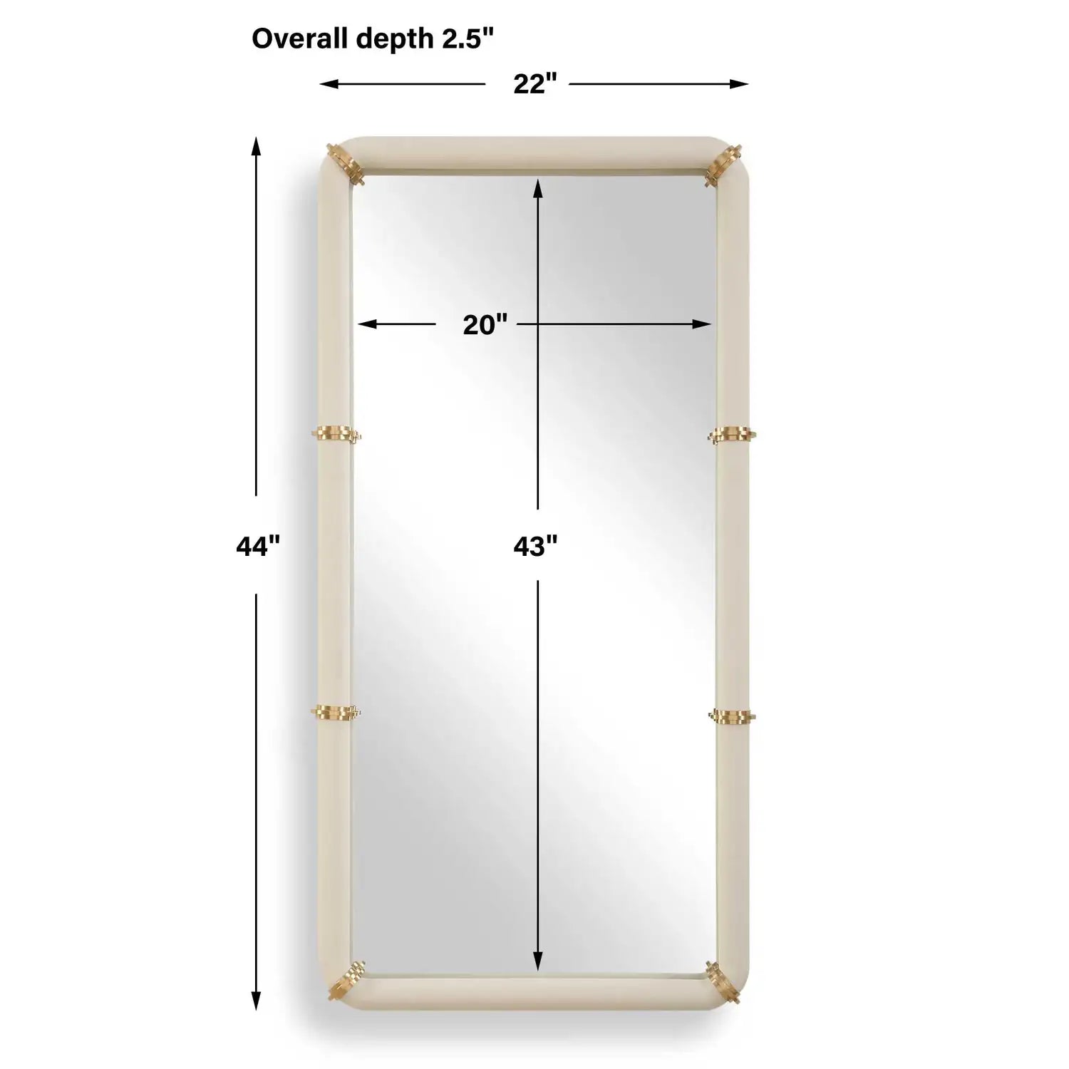 UTTERMOST Cyprus Leather Mirror - Mirrors