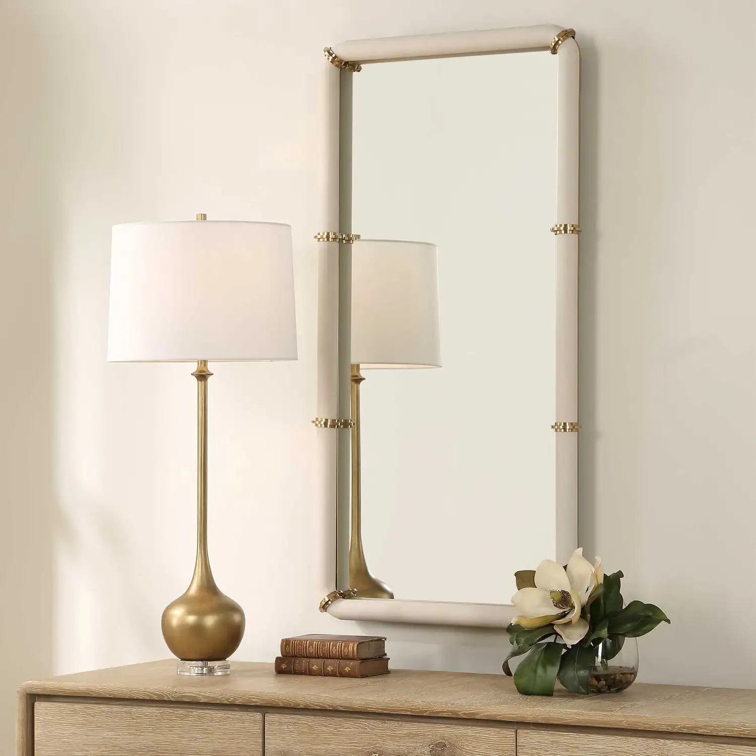 UTTERMOST Cyprus Leather Mirror - Mirrors