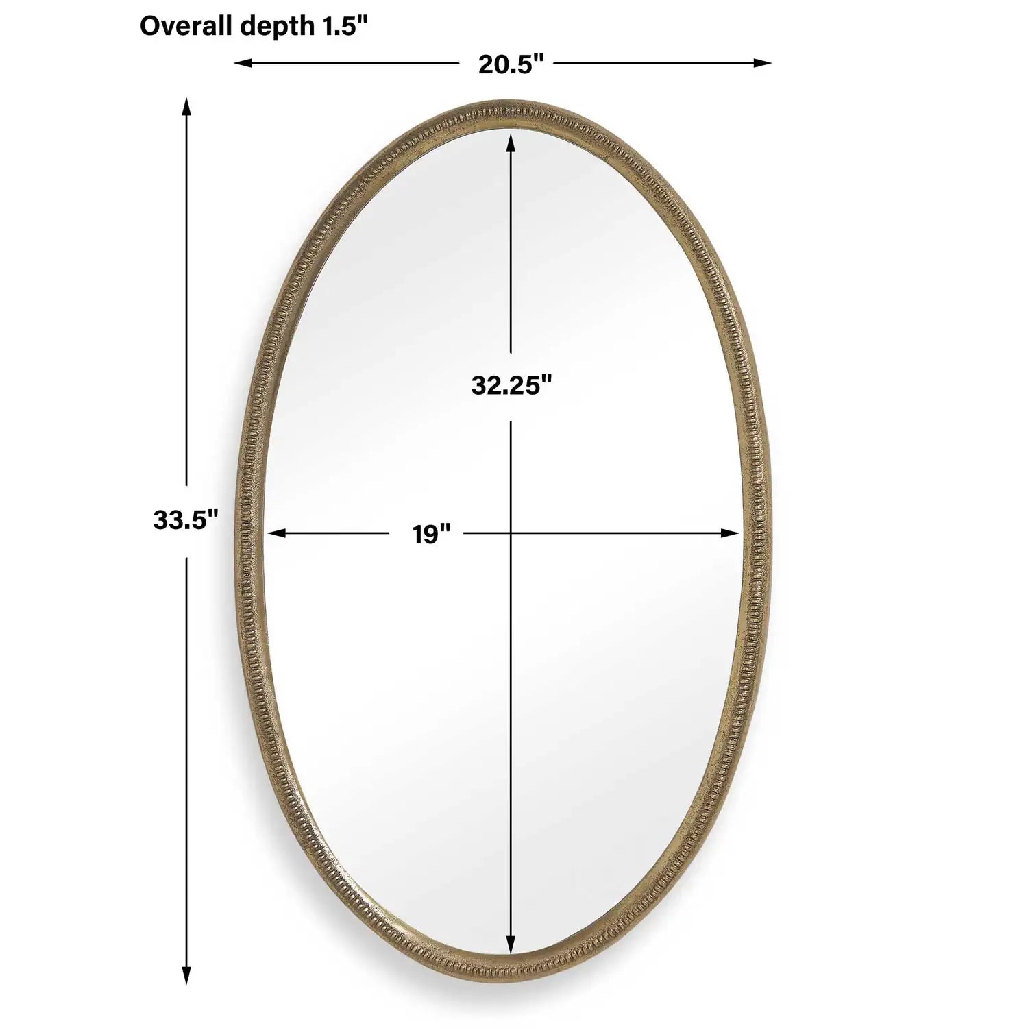 UTTERMOST Ellis Beaded Oval Mirror - Mirrors