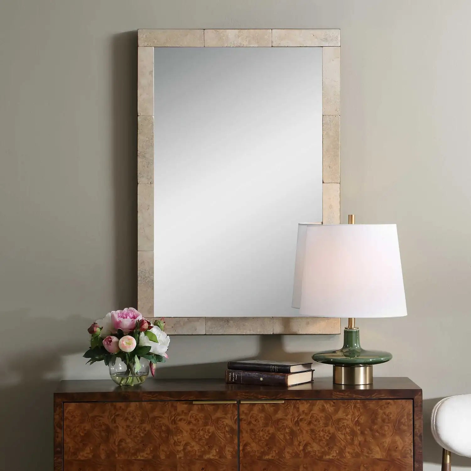 UTTERMOST Pave Travertine Mirror - Mirrors