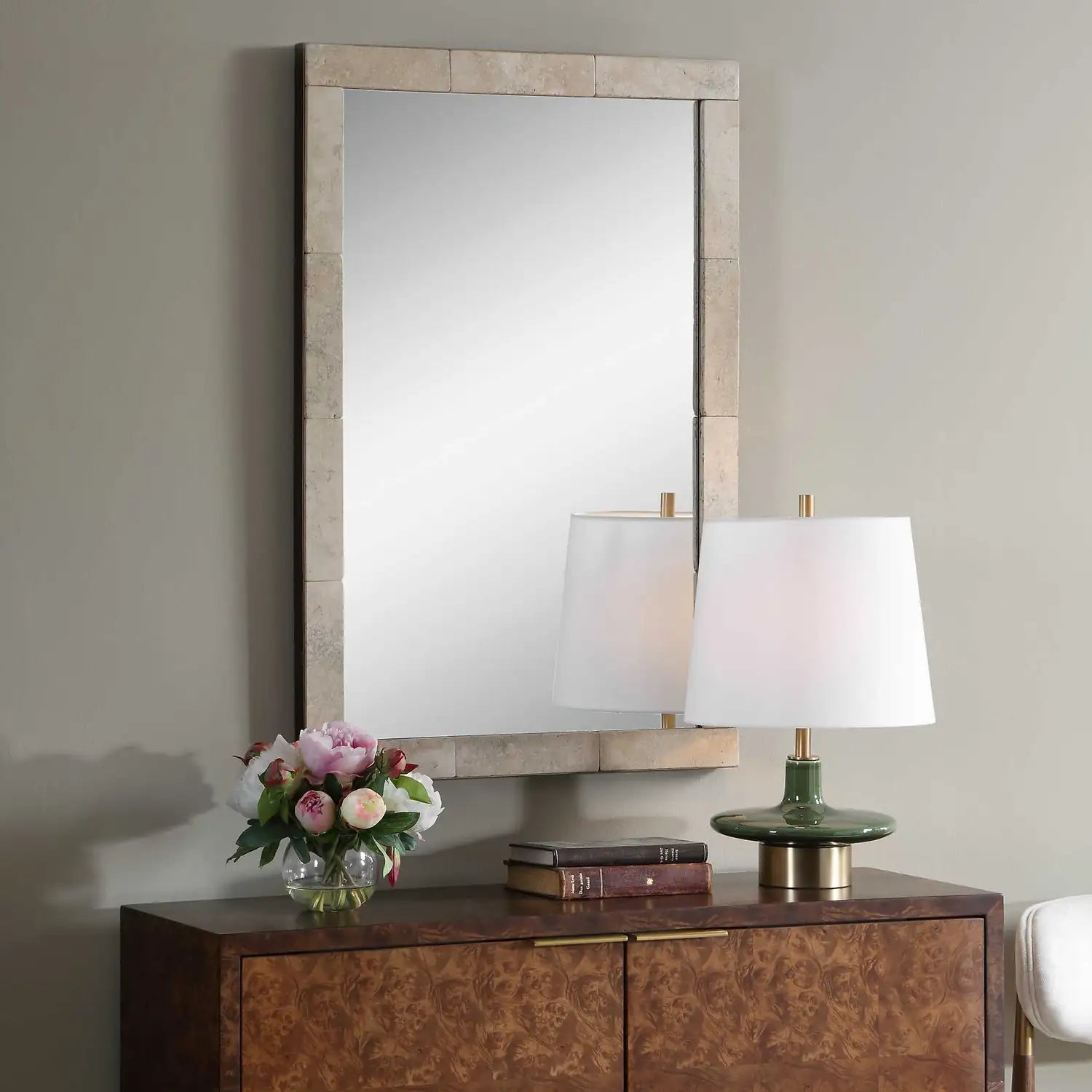 UTTERMOST Pave Travertine Mirror - Mirrors