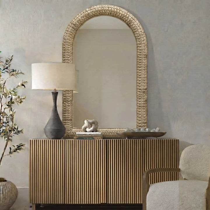 UTTERMOST Twisted Seagrass Arch Mirror - Mirrors