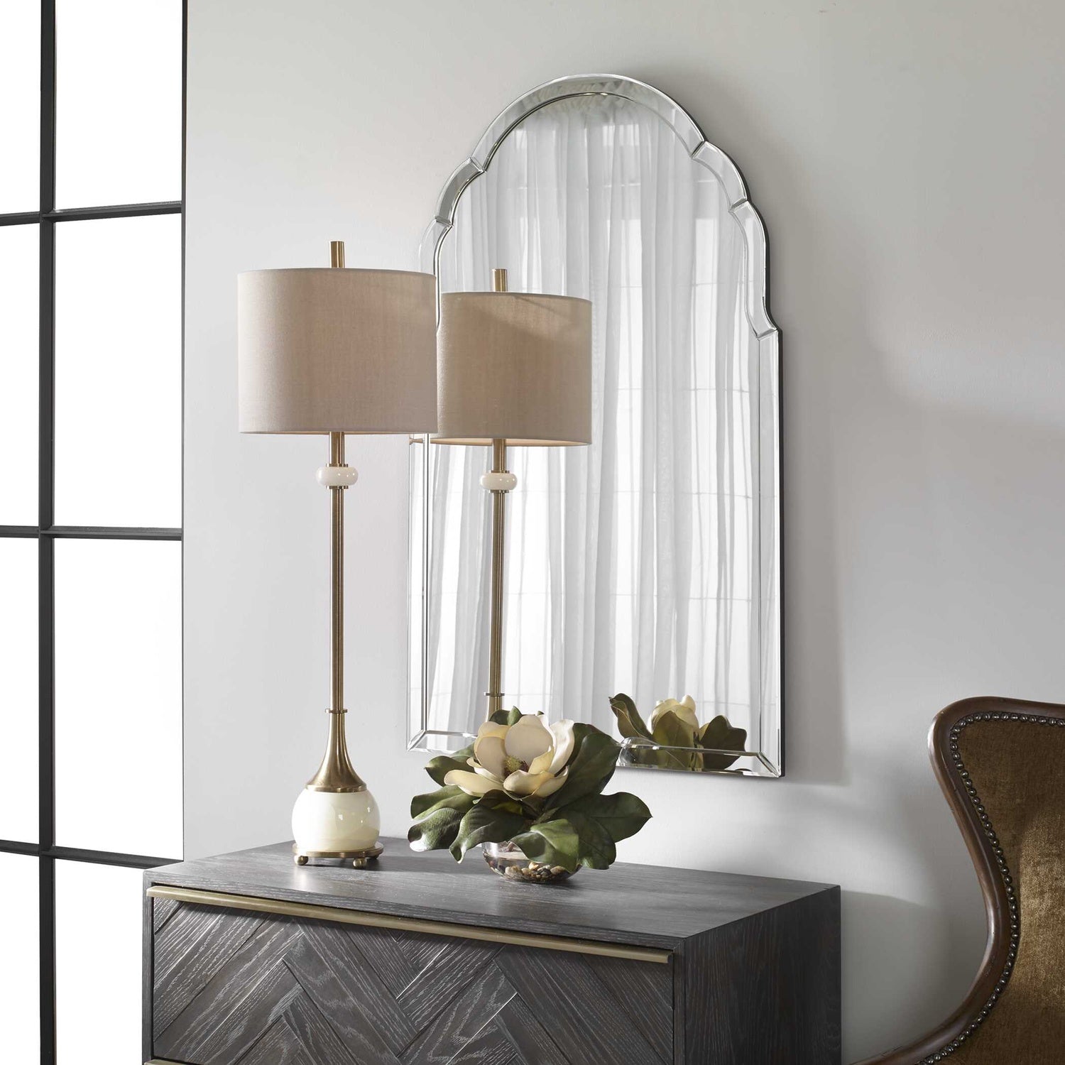 UTTERMOST Brayden Frameless Arched Mirror - Mirrors