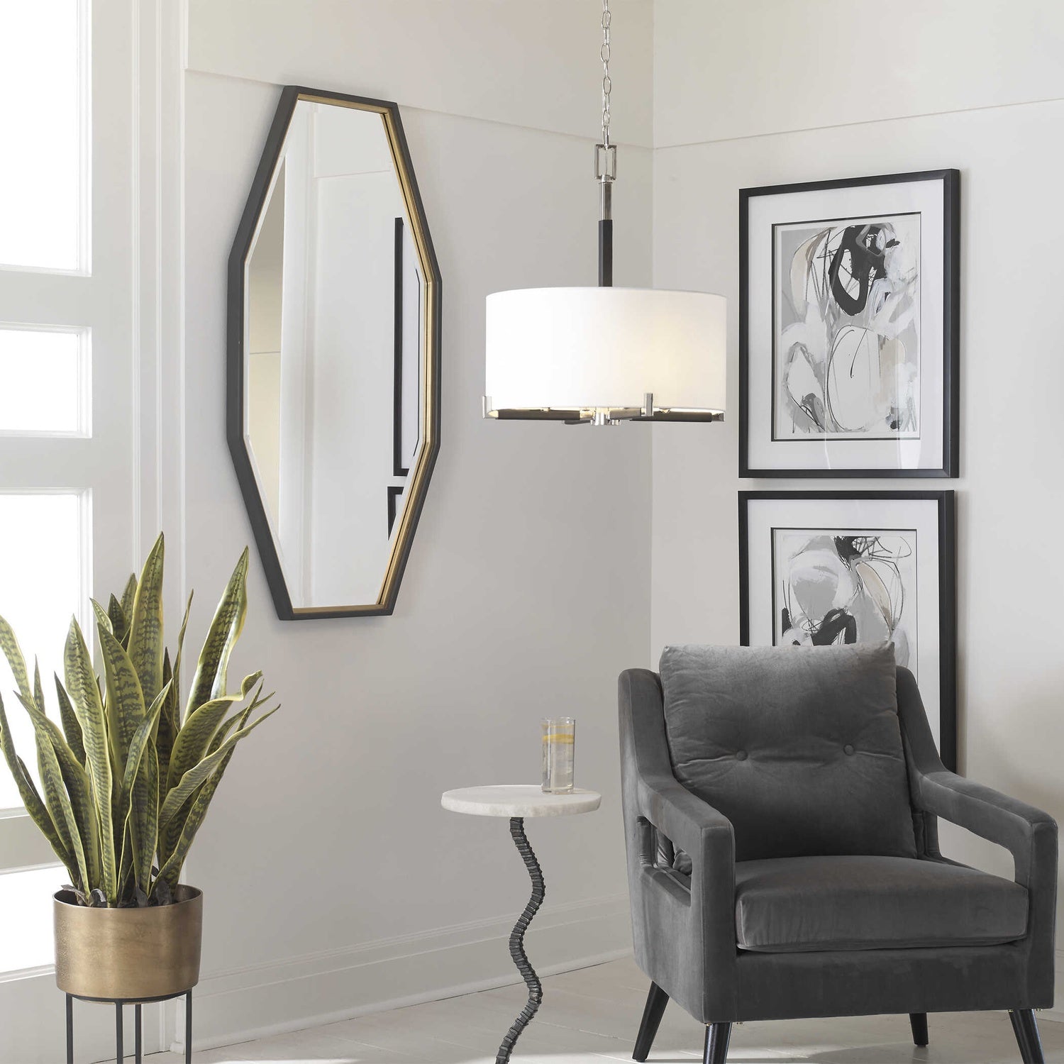 UTTERMOST SAVION OCTAGON MIRROR - Mirrors