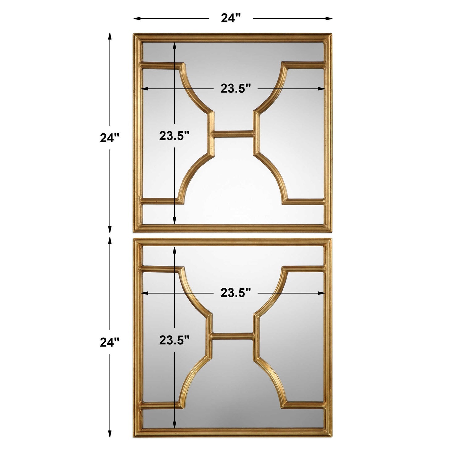 UTTERMOST Misa Square Mirrors Set Of 2 - Mirrors