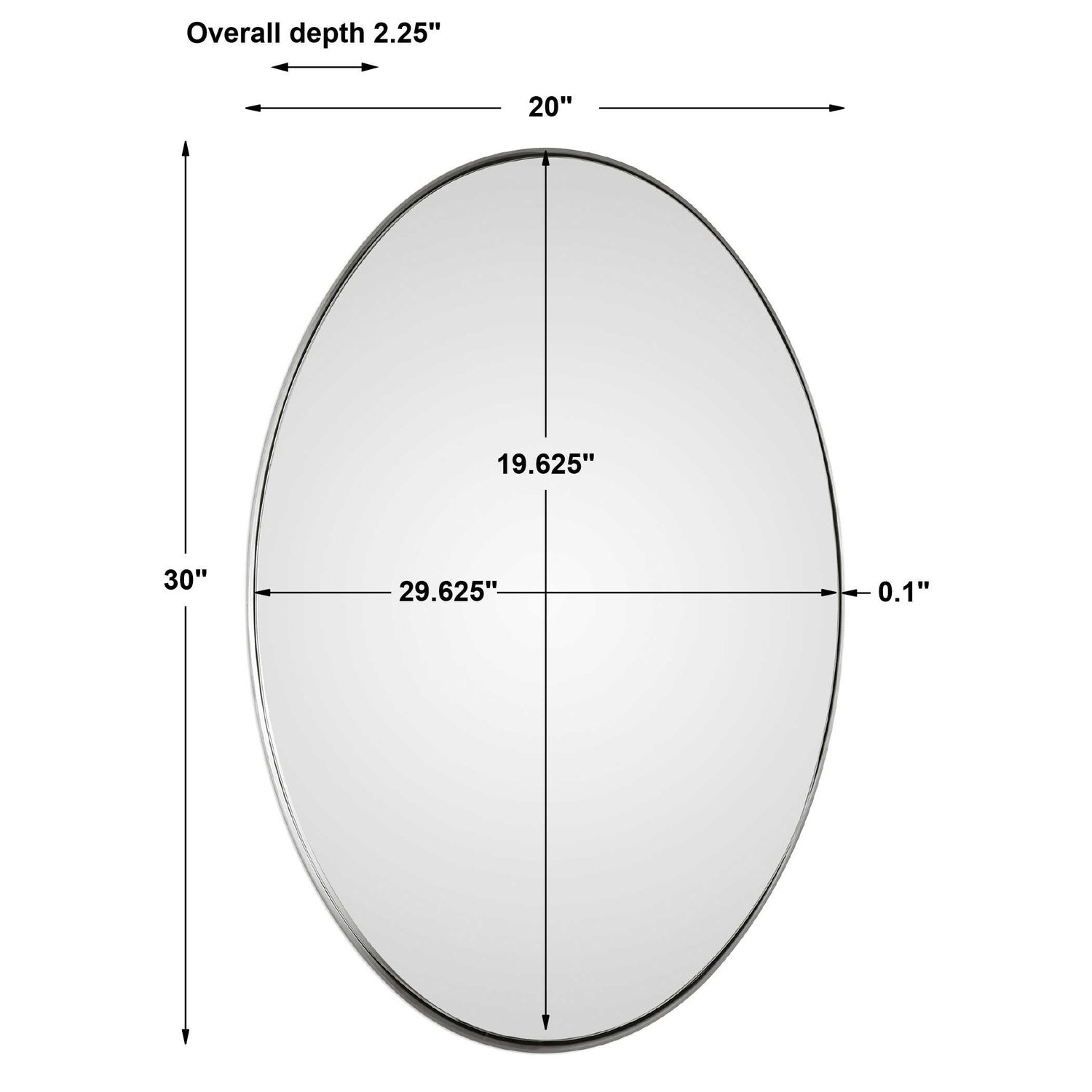 UTTERMOST PURSLEY BRUSHED OVAL MIRROR - Mirrors
