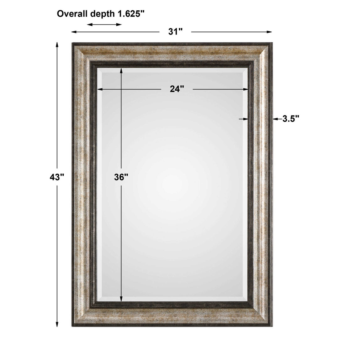 UTTERMOST SHEFFORD ANTIQUED MIRROR - Mirrors