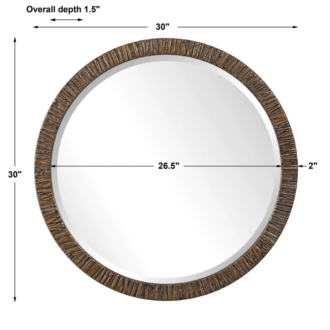 UTTERMOST WAYDE BARK MIRROR - Mirrors