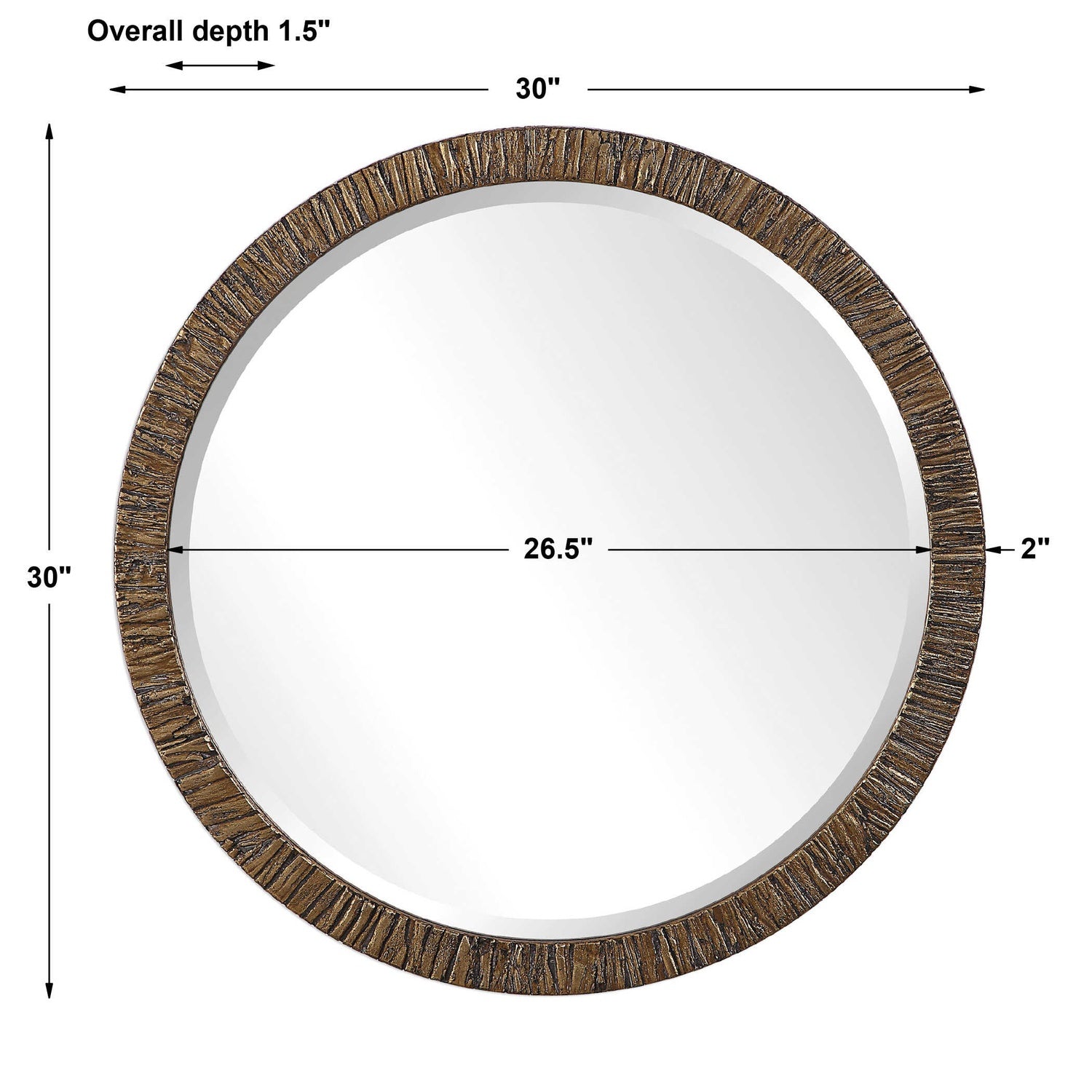 UTTERMOST WAYDE BARK MIRROR - Mirrors