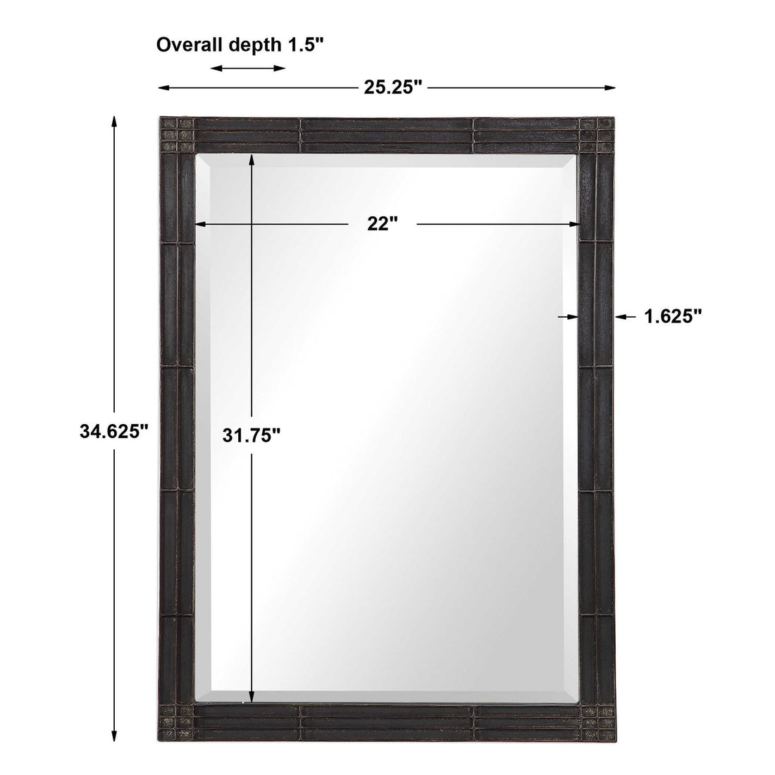 UTTERMOST GOWER AGED VANITY MIRROR - Mirrors