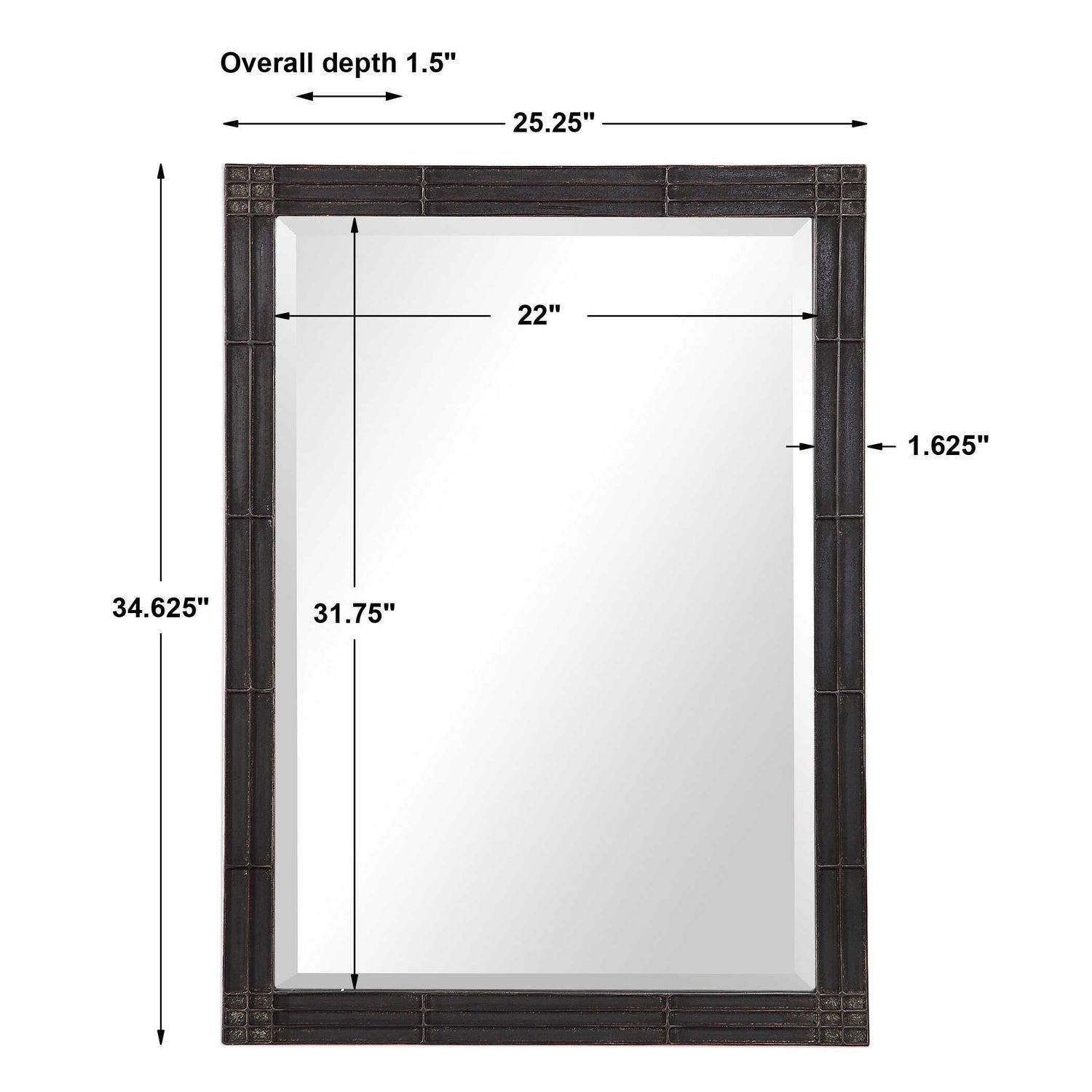 UTTERMOST GOWER AGED VANITY MIRROR - Mirrors
