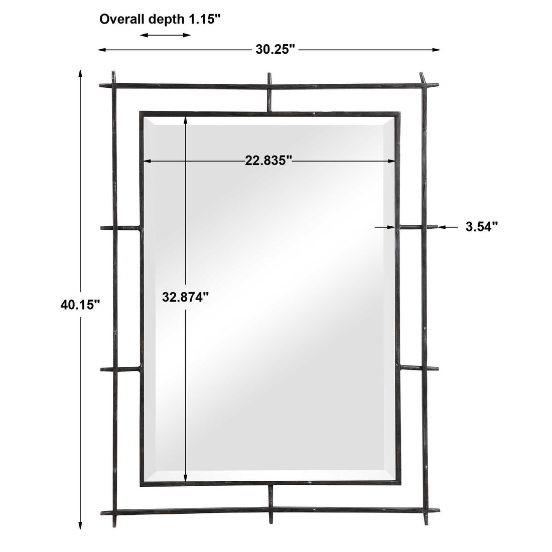 UTTERMOST IRONWORKS INDUSTRIAL MIRROR - Mirrors