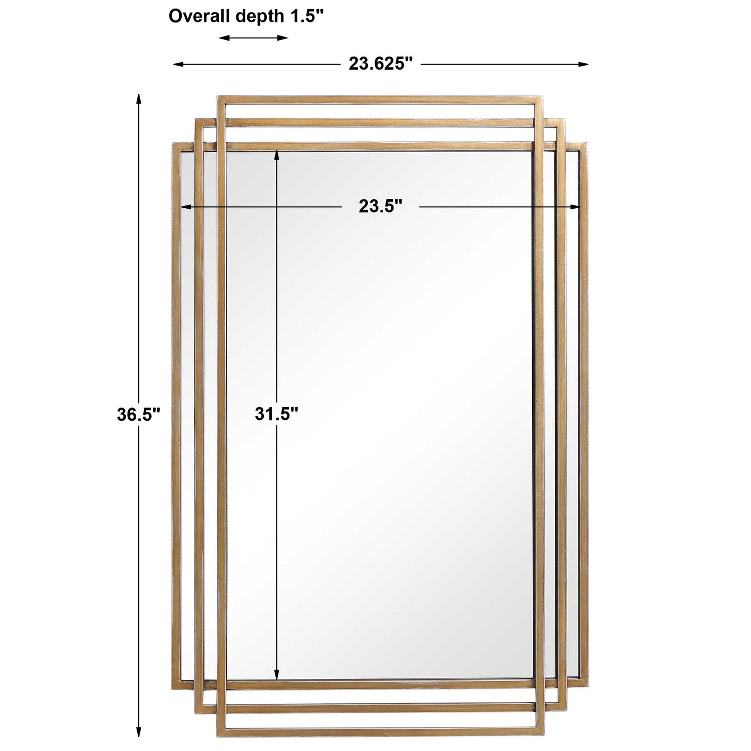 UTTERMOST Amherst Brushed Mirror - Mirrors