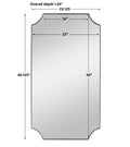 UTTERMOST Lennox Scalloped Corner Mirror - Mirrors
