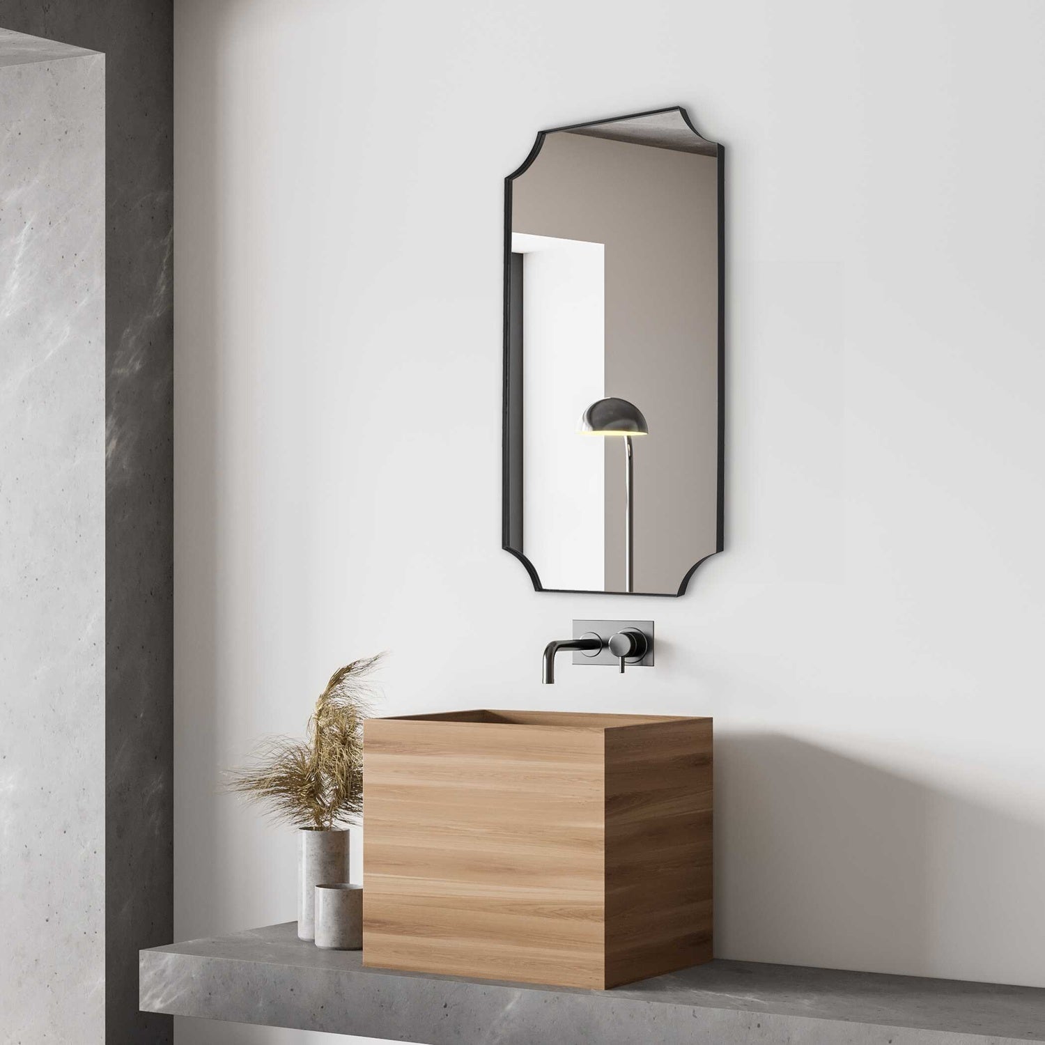 UTTERMOST LENNOX SCALLOPED CORNER MIRROR - Mirrors