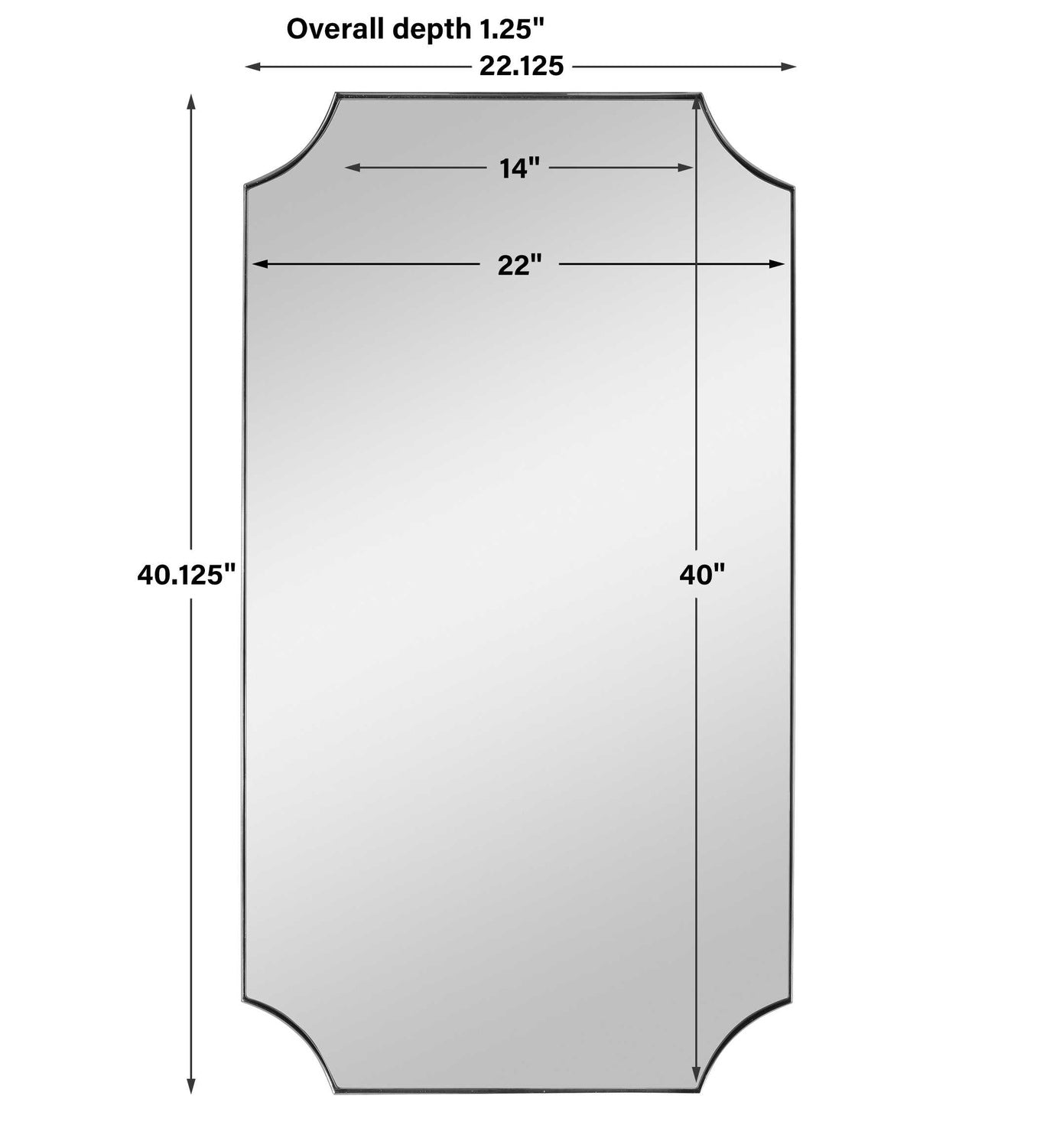 UTTERMOST LENNOX SCALLOPED CORNER MIRROR - Mirrors