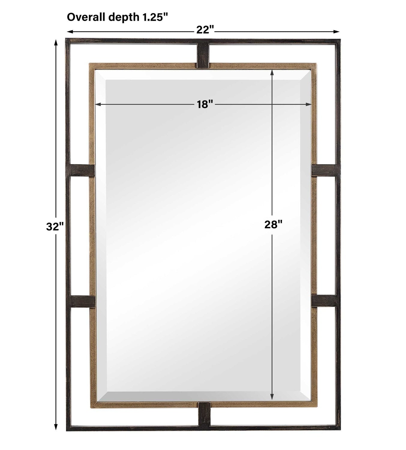 UTTERMOST Carrizo & Rectangle Mirror - Mirrors