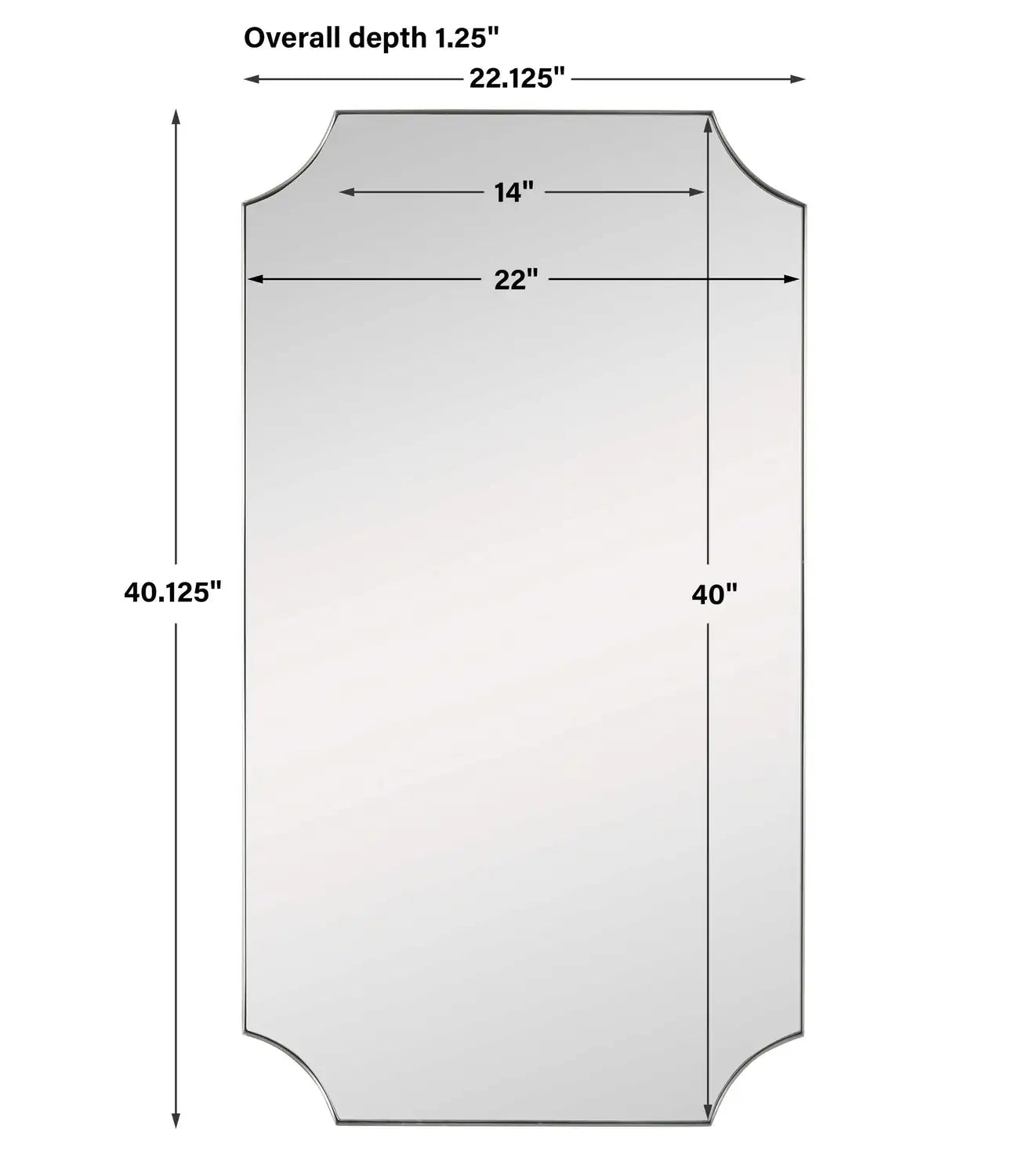 UTTERMOST Lennox Scalloped Corner Mirror - Mirrors