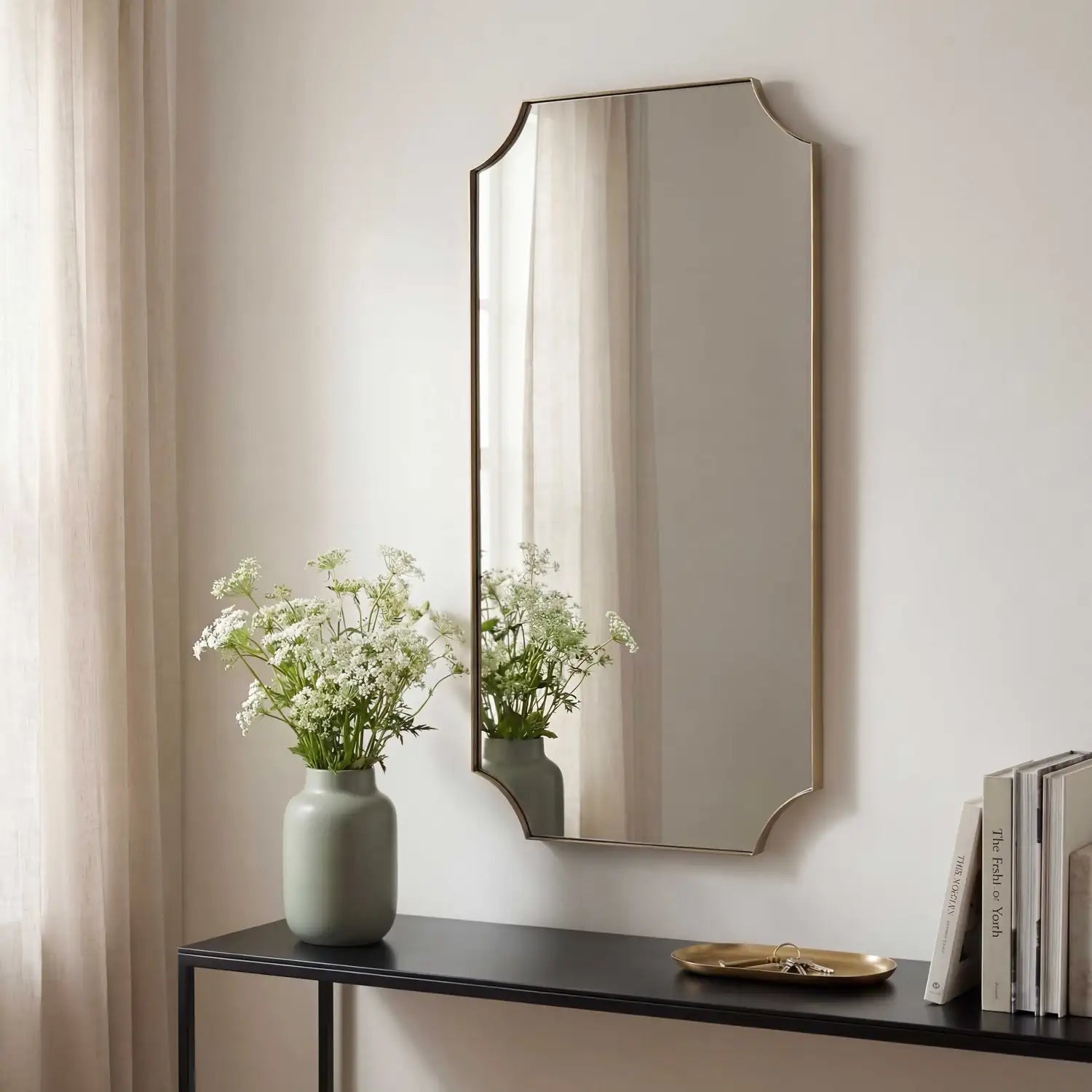UTTERMOST Lennox Scalloped Corner Mirror - Mirrors