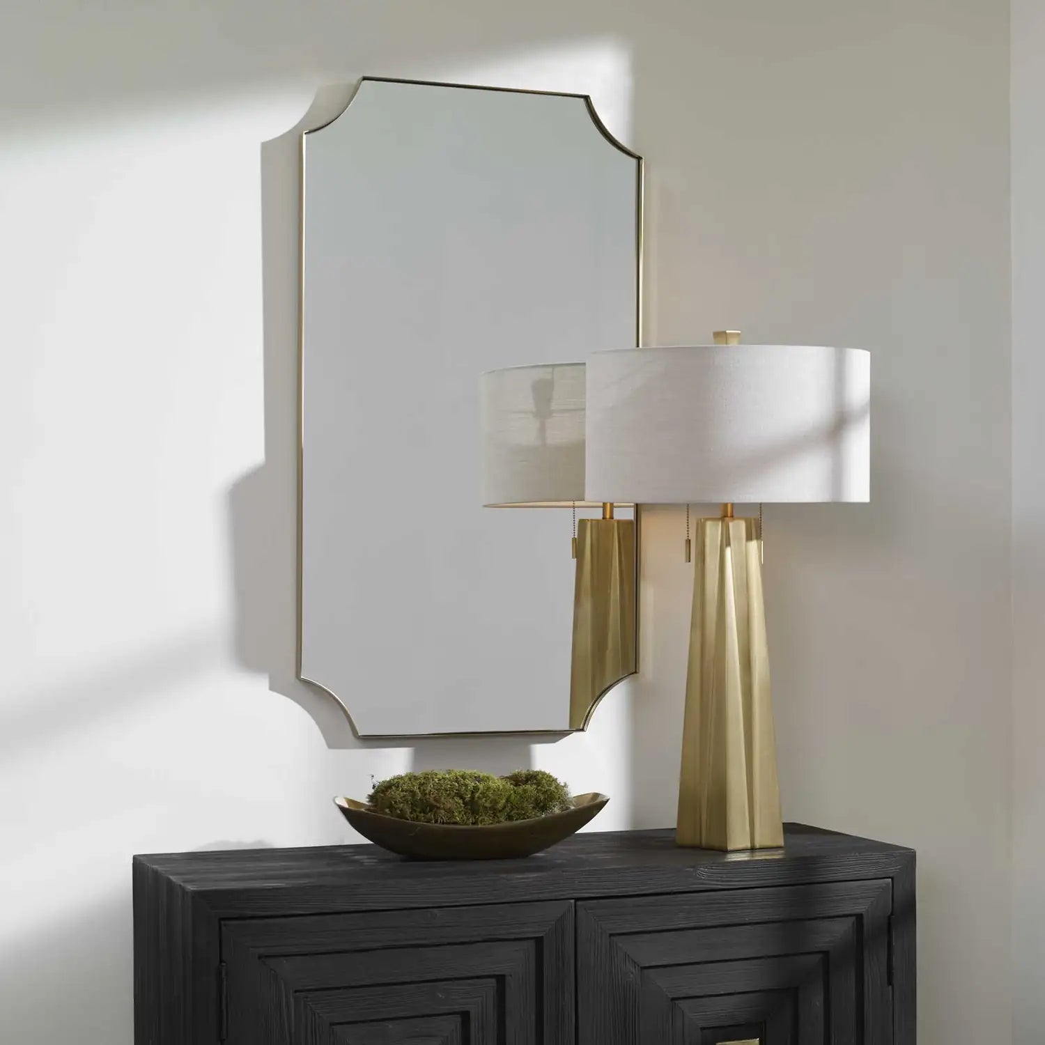 UTTERMOST Lennox Scalloped Corner Mirror - Mirrors