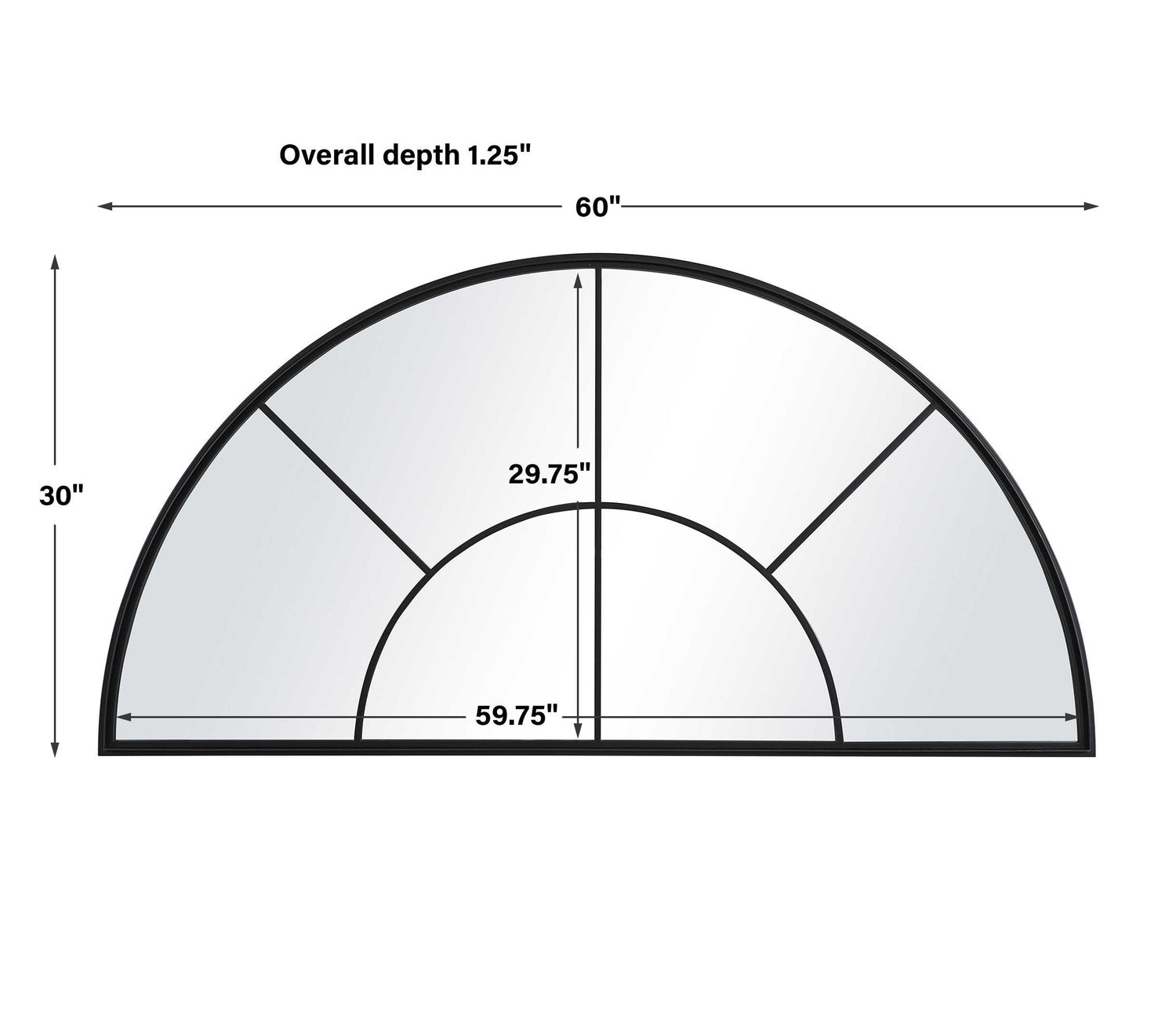 UTTERMOST Rousseau Window Arch Mirror - Mirrors