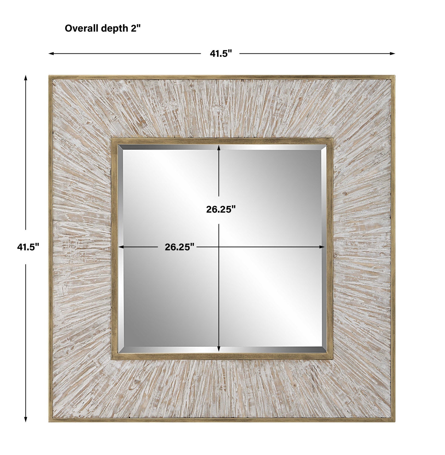 UTTERMOST WHARTON SQUARE MIRROR - Mirrors