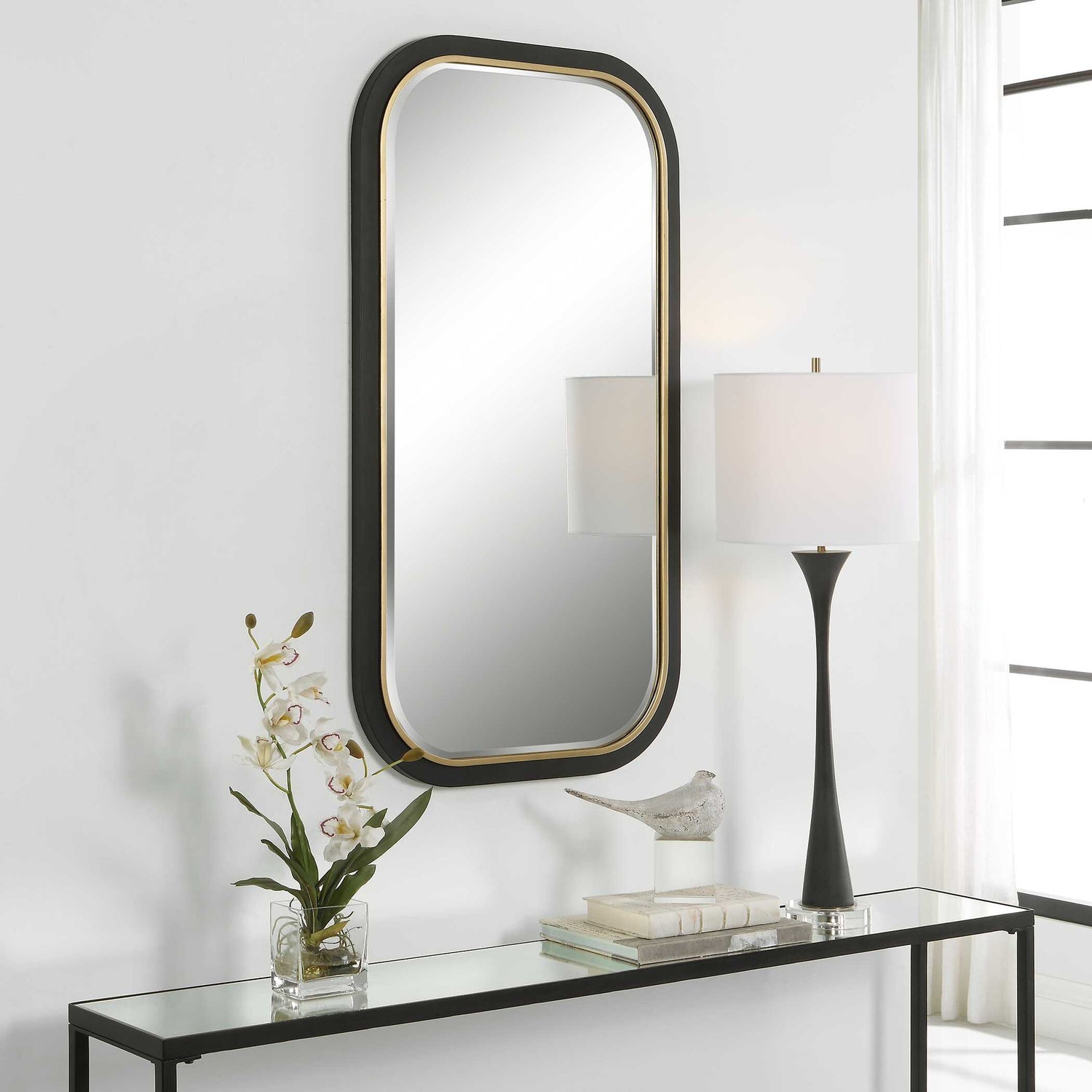 UTTERMOST NEVAEH CURVED RECTANGLE MIRROR - Mirrors