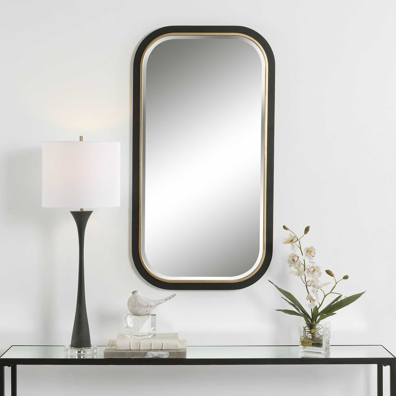UTTERMOST NEVAEH CURVED RECTANGLE MIRROR - Mirrors