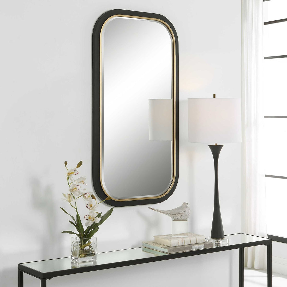 UTTERMOST Nevaeh Curved Rectangle Mirror - Mirrors