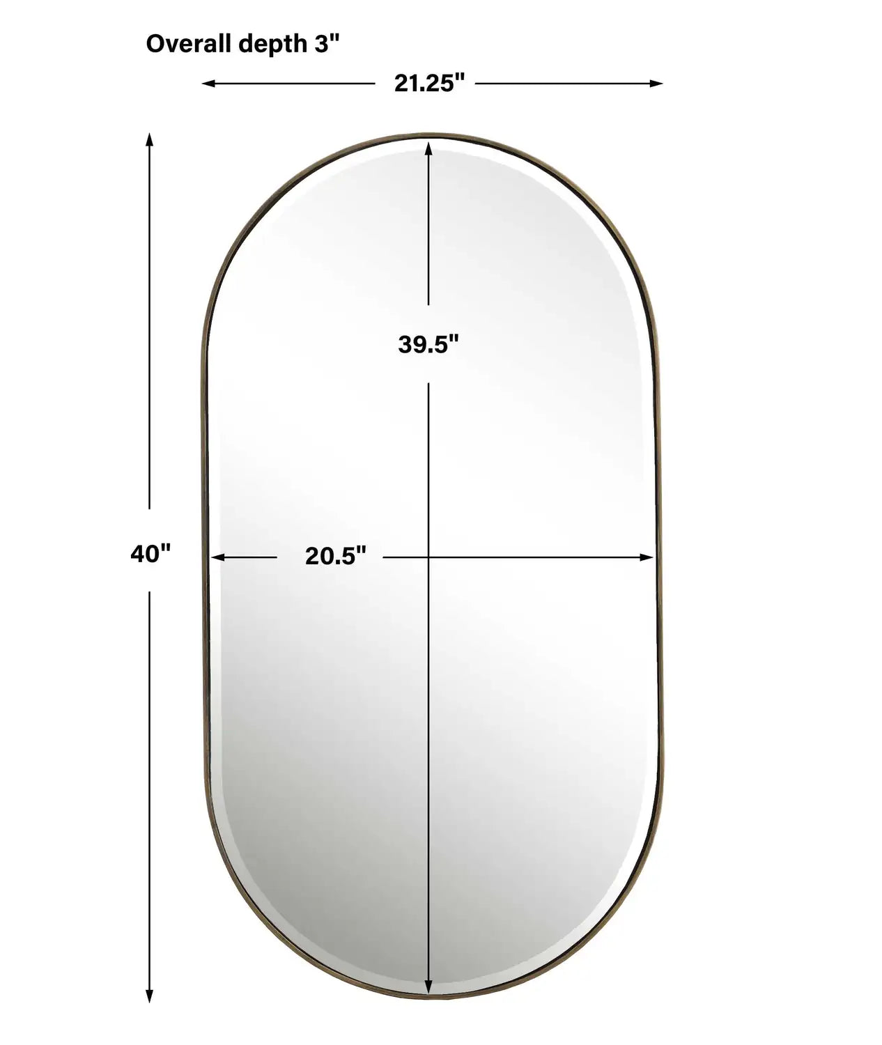 UTTERMOST Lago Oval Mirror - Mirrors