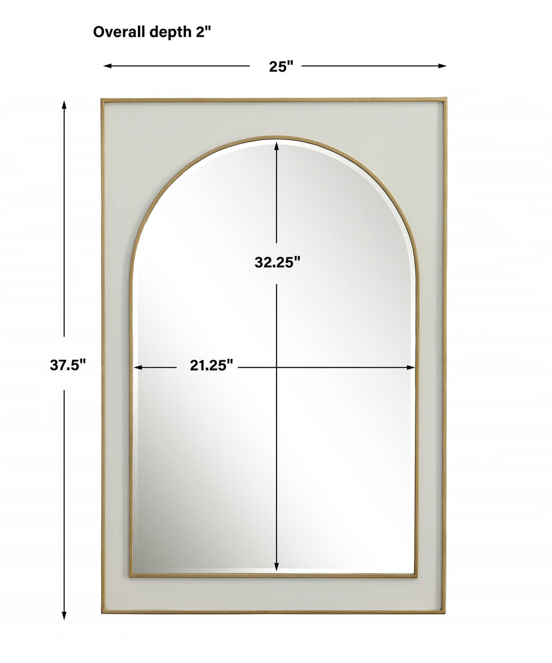 UTTERMOST CRISANTA GLOSS ARCH MIRROR - Mirrors