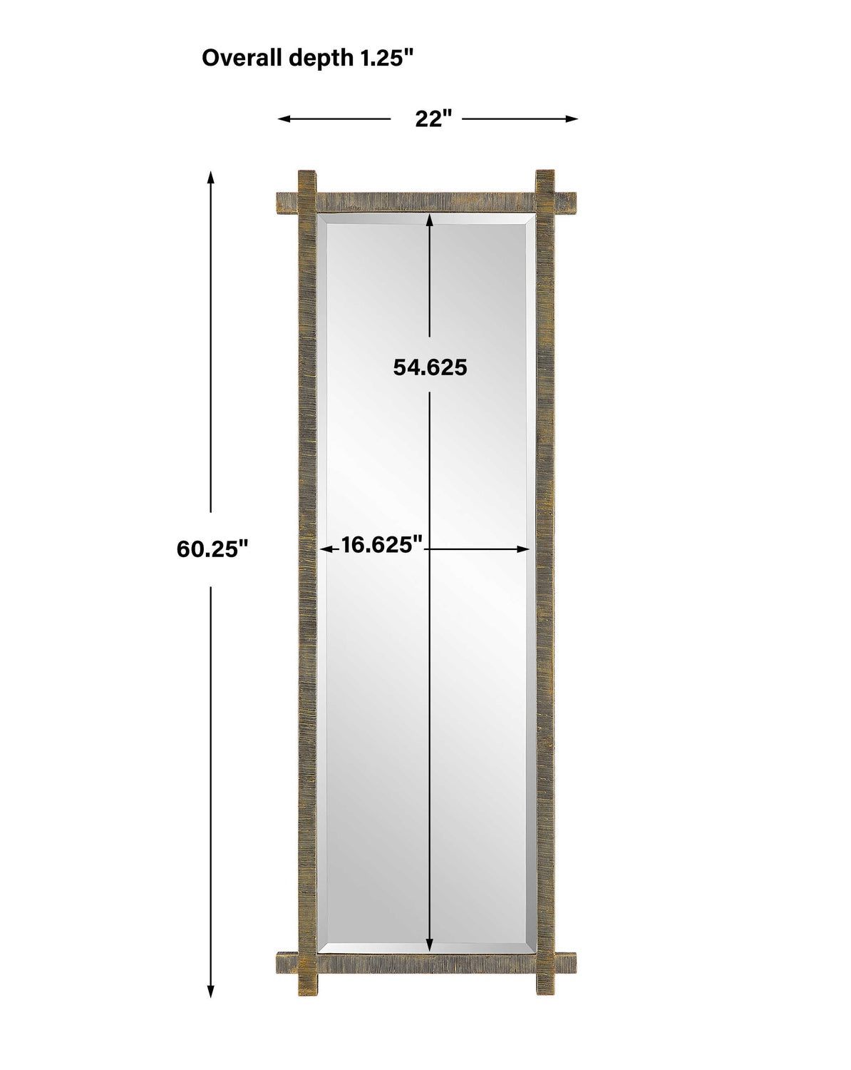 UTTERMOST Abanu Ribbed Dressing Mirror - Mirrors