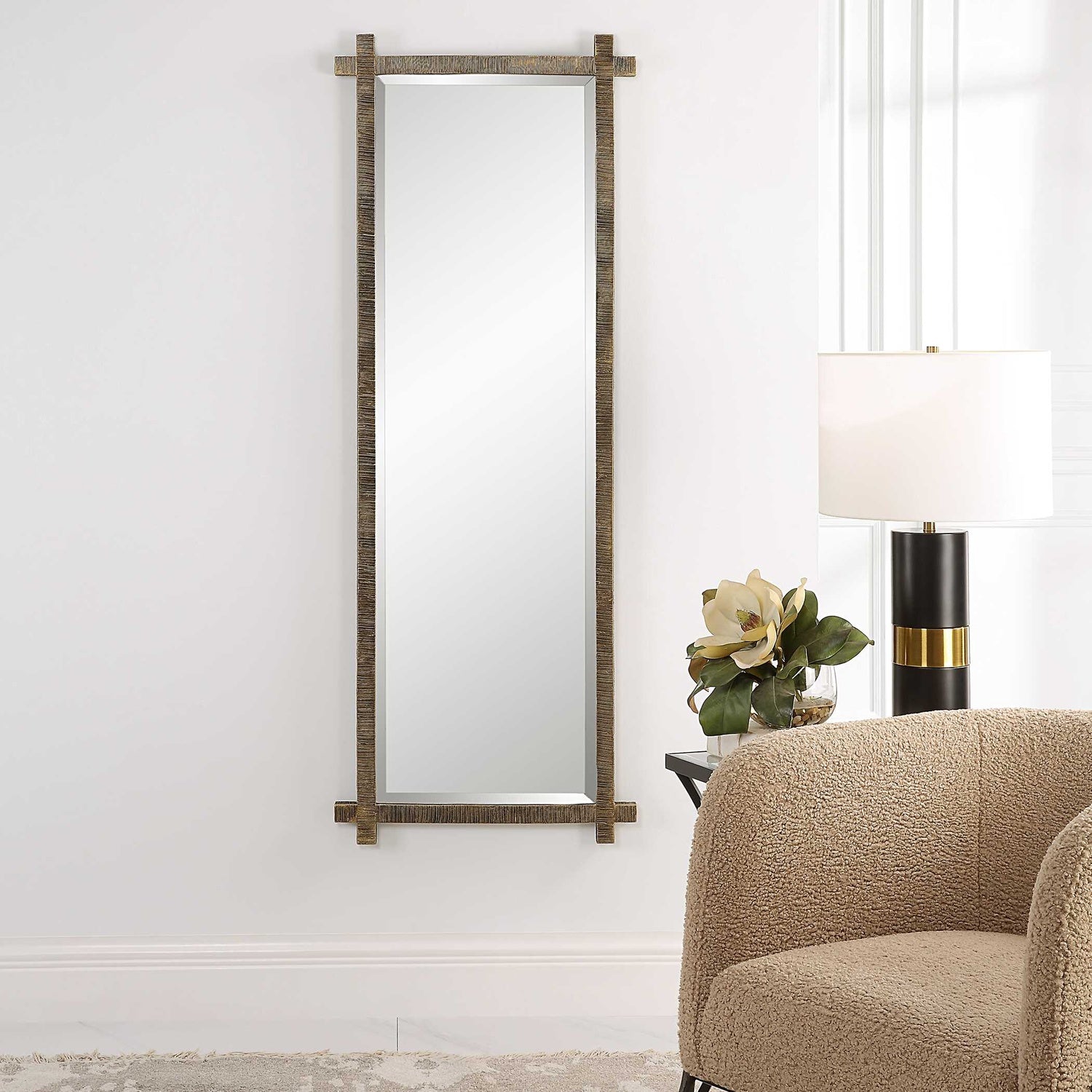 UTTERMOST Abanu Ribbed Dressing Mirror - Mirrors
