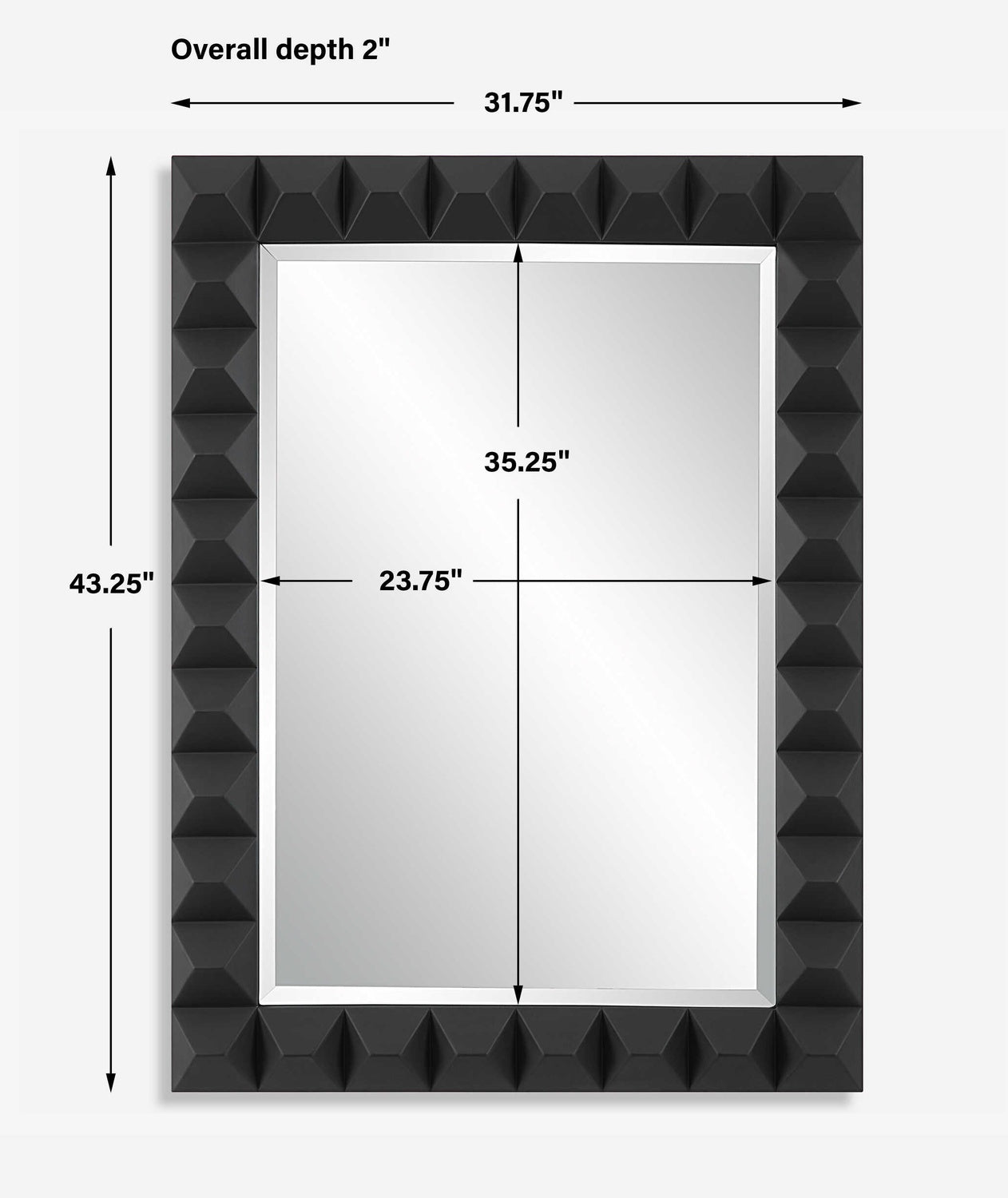 UTTERMOST STUDDED MIRROR - Mirrors