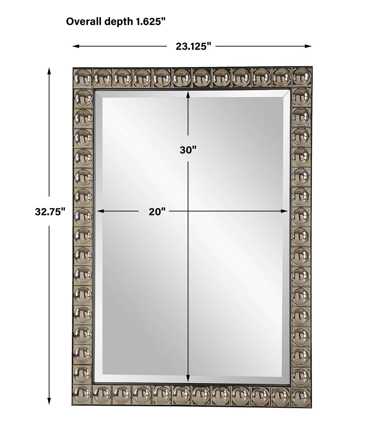UTTERMOST Silvio Tiled Vanity Mirror - Mirrors